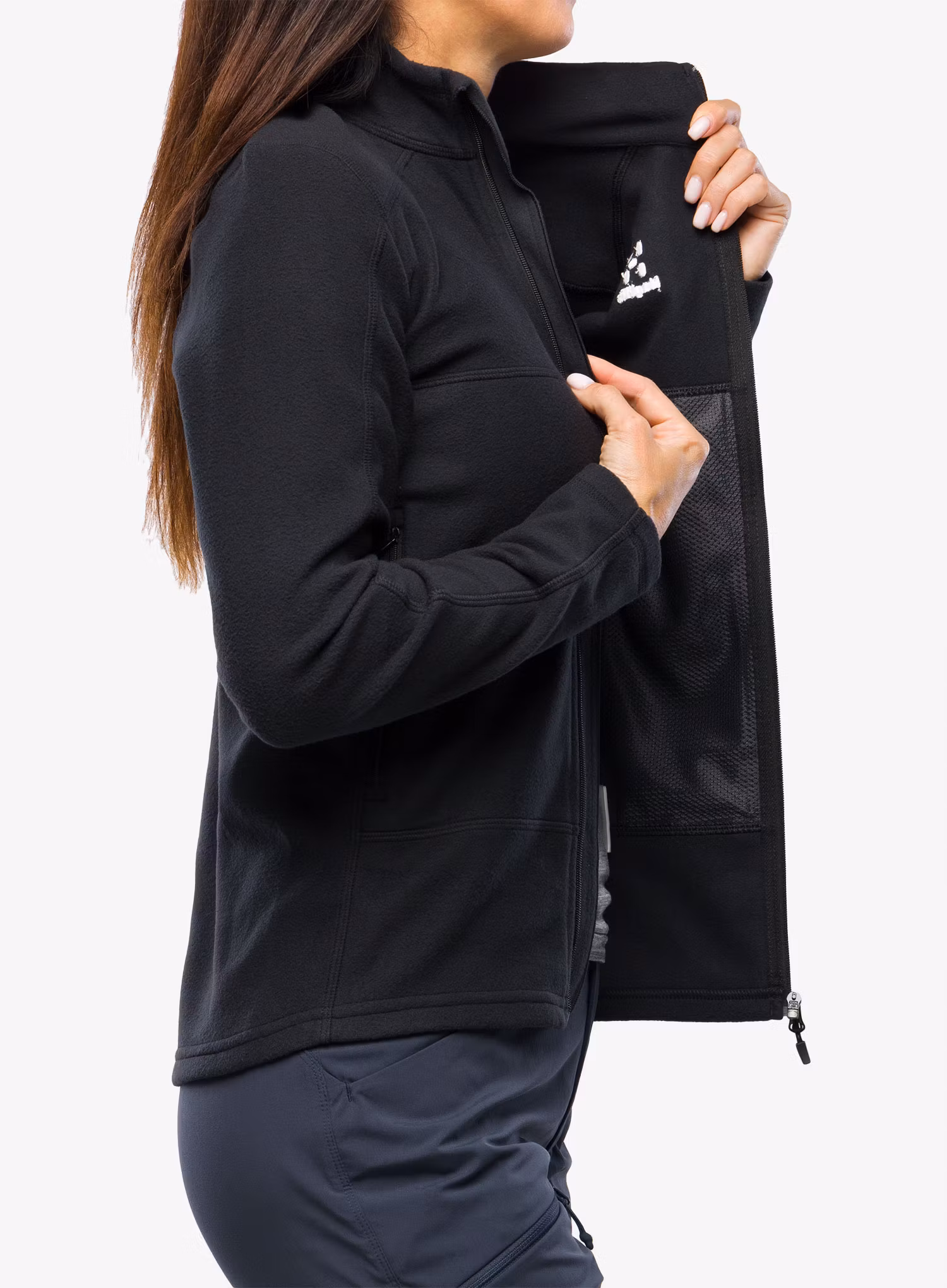 Fleece mikina dámská Haglofs Buteo Mid Jacket - true black