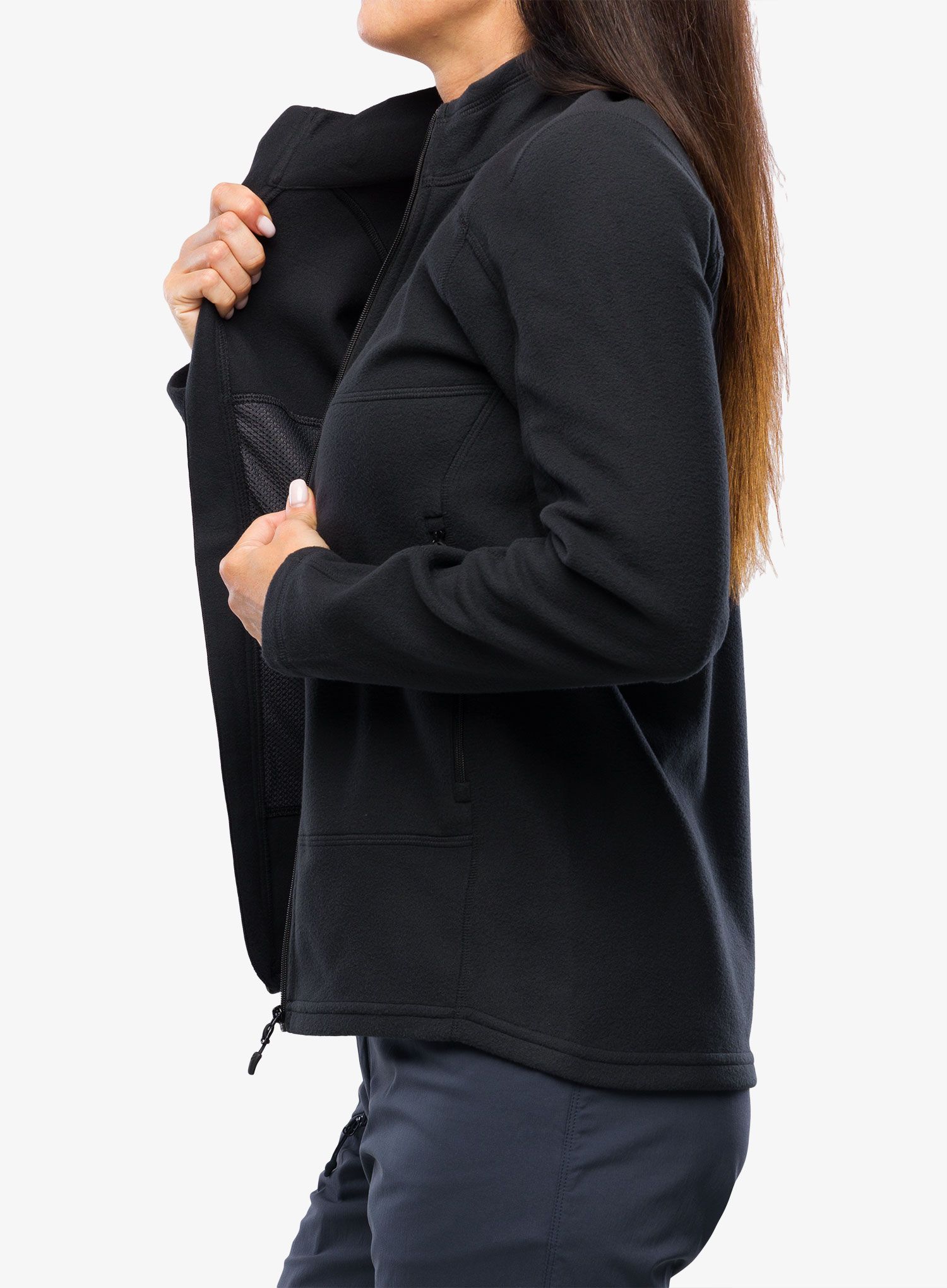 Fleece mikina dámská Haglofs Buteo Mid Jacket - true black