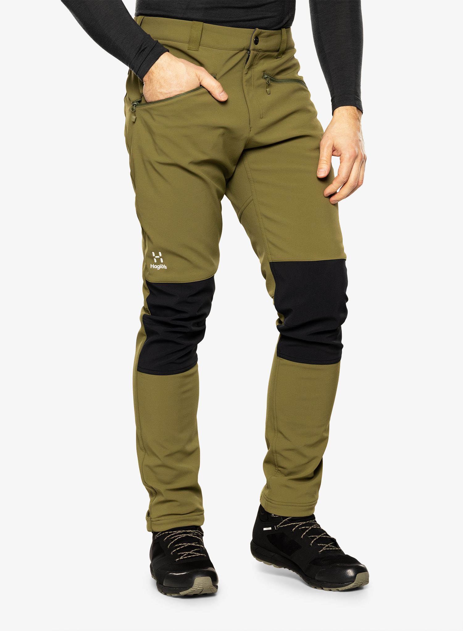 Softshell kalhoty Haglofs Chilly Softshell Pant - olive green/true black