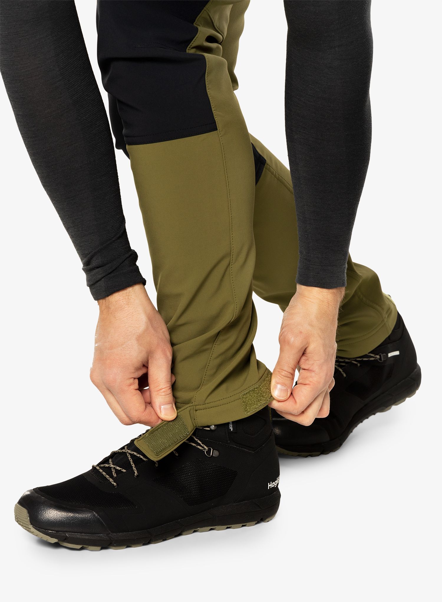 Softshell kalhoty Haglofs Chilly Softshell Pant - olive green/true black