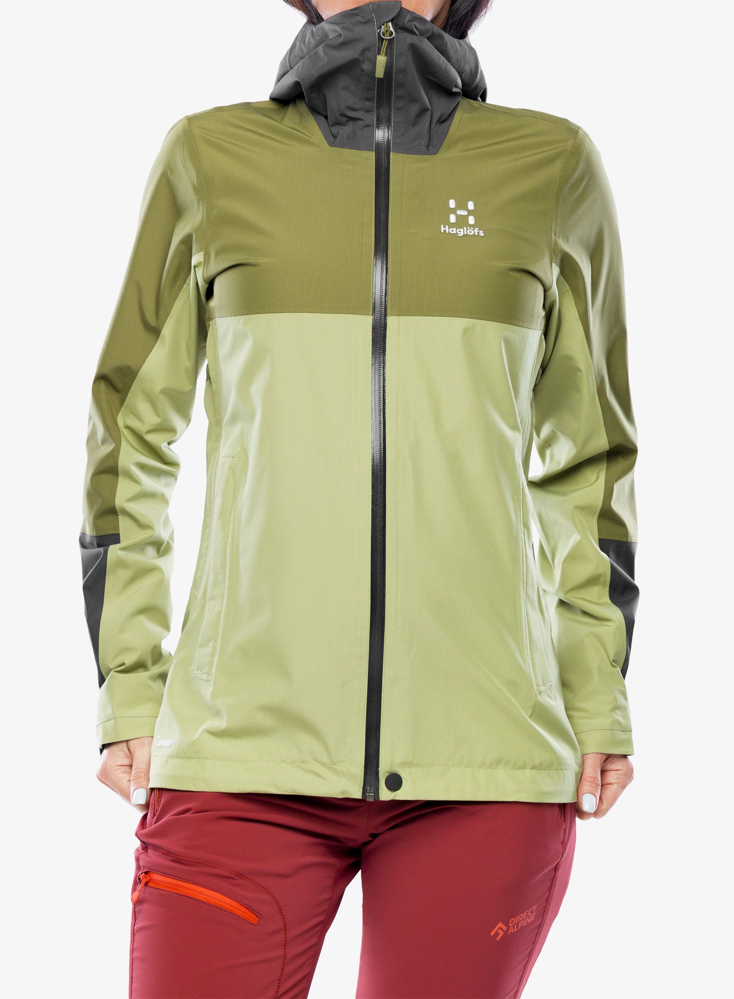 Dámská bunda do deště Haglofs Finch Proof Jacket - green/olive green