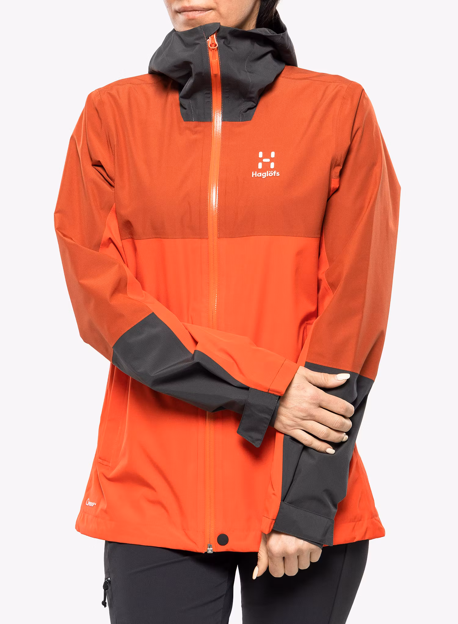 Dámská bunda do deště Haglofs Finch Proof Jacket - red/corrosion