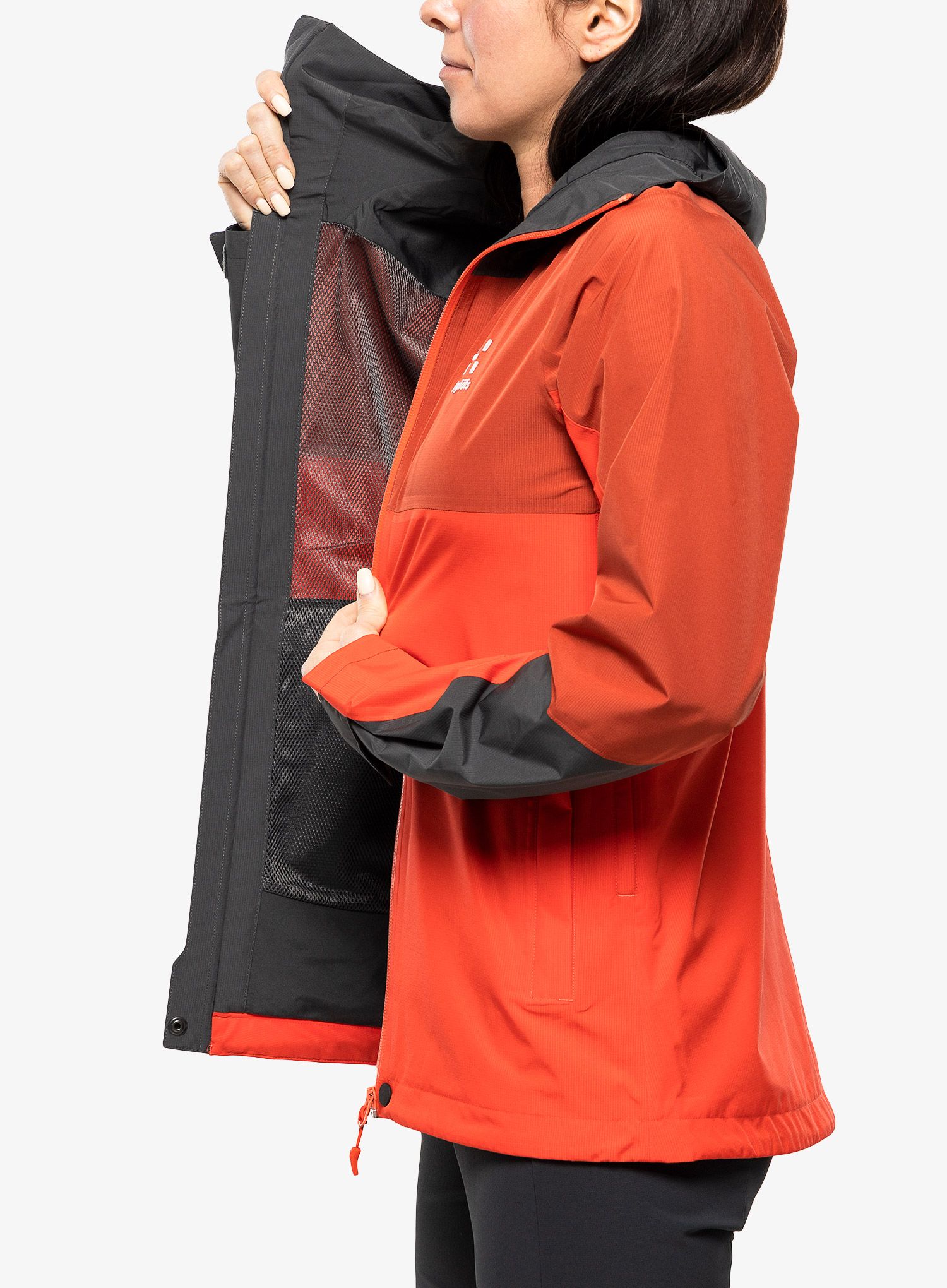 Dámská bunda do deště Haglofs Finch Proof Jacket - red/corrosion