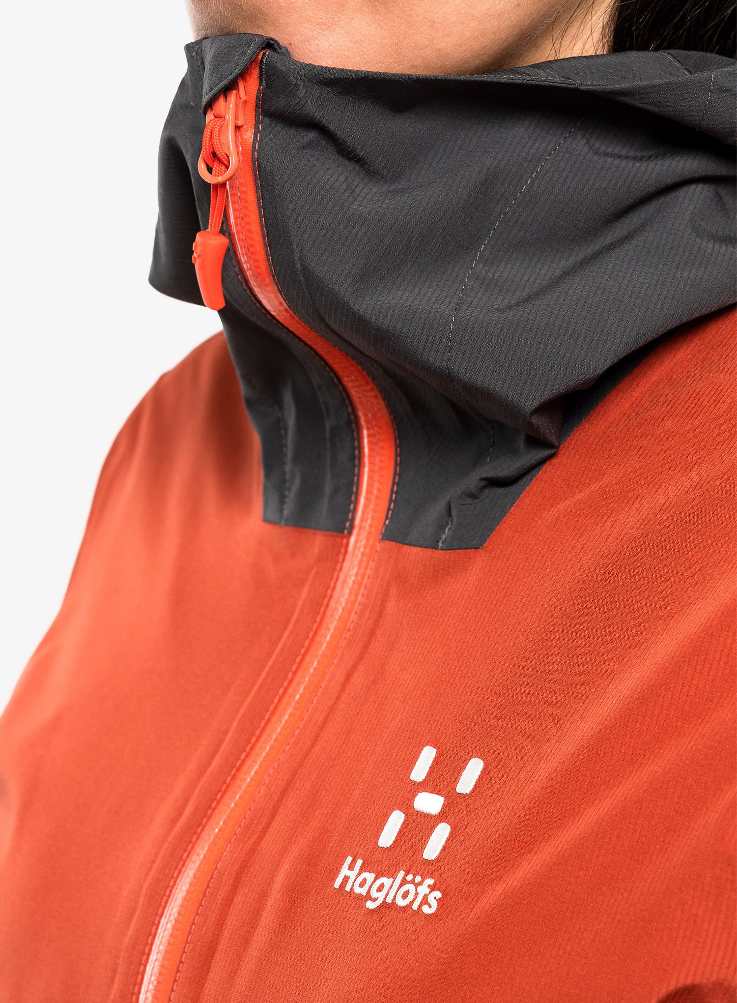 Dámská bunda do deště Haglofs Finch Proof Jacket - red/corrosion
