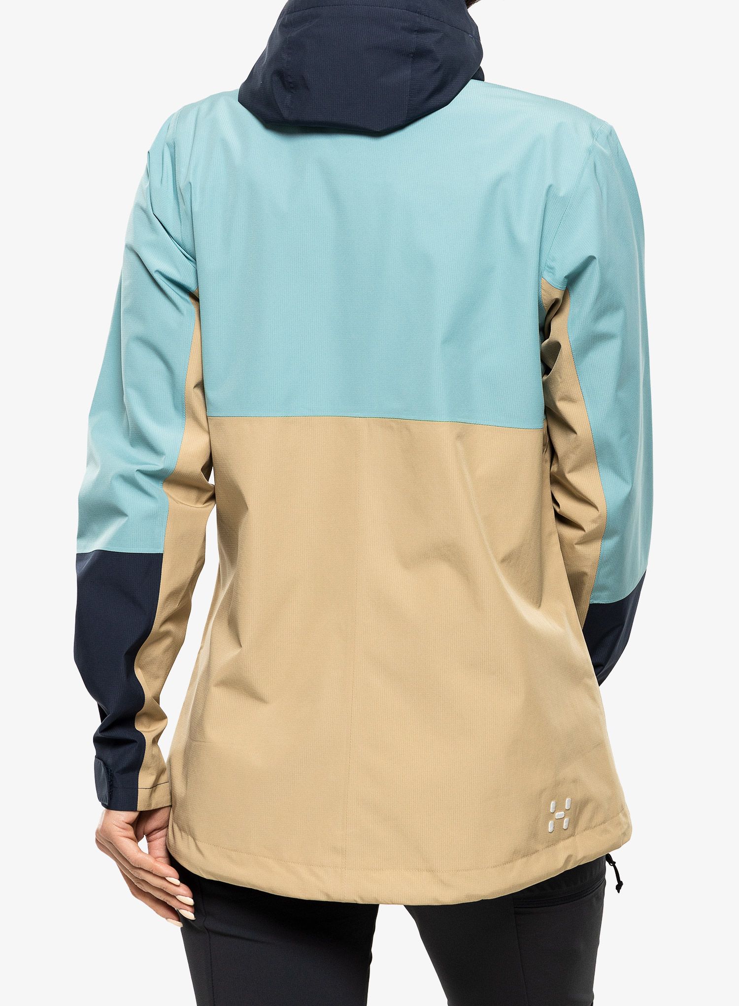 Dámská bunda do deště Haglofs Finch Proof Jacket - sand/blue