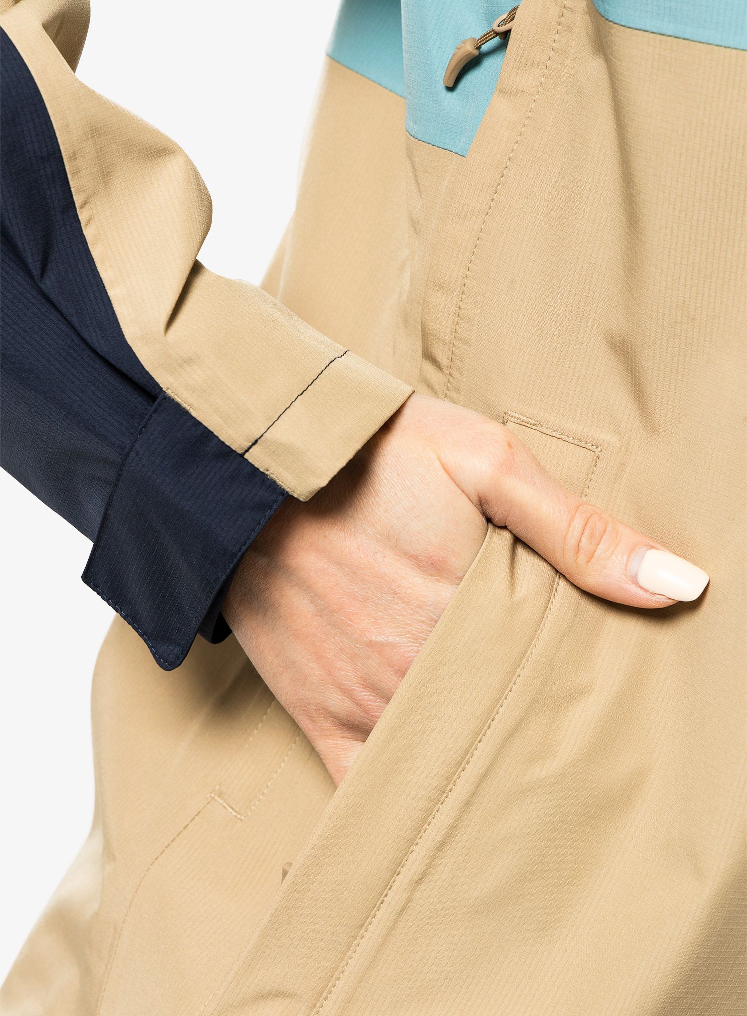 Dámská bunda do deště Haglofs Finch Proof Jacket - sand/blue