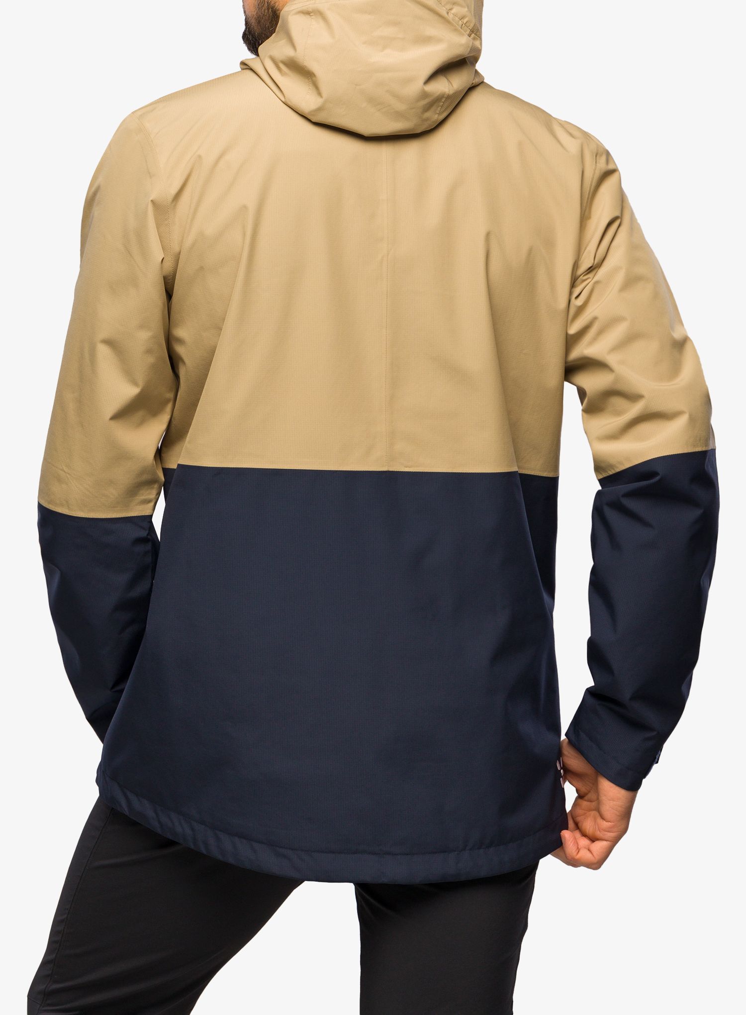 Pánská bunda do deště Haglofs Finch Proof Jacket - sand/tarn blue