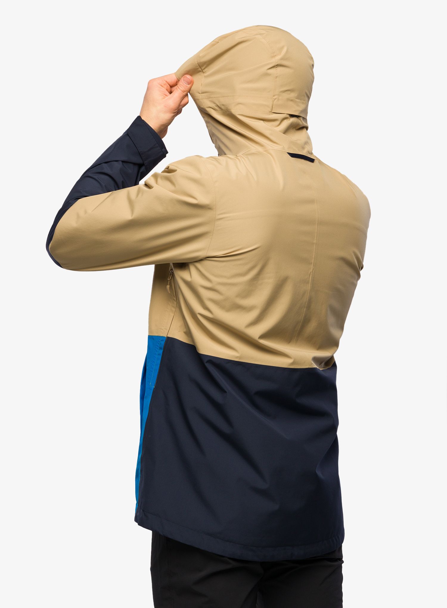 Pánská bunda do deště Haglofs Finch Proof Jacket - sand/tarn blue