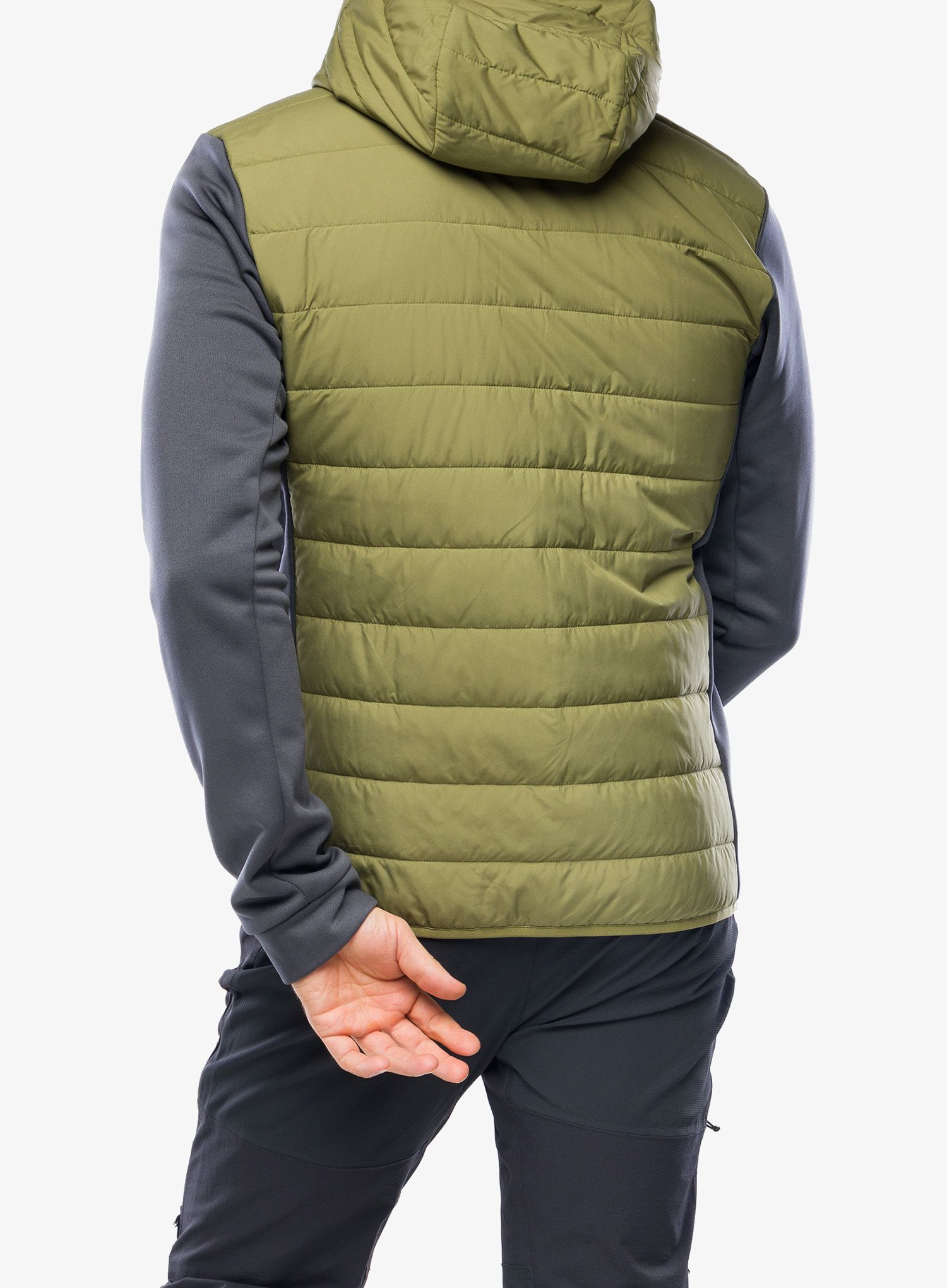 Bunda Haglofs Hybrid Insulation Hood - magnetite/olive