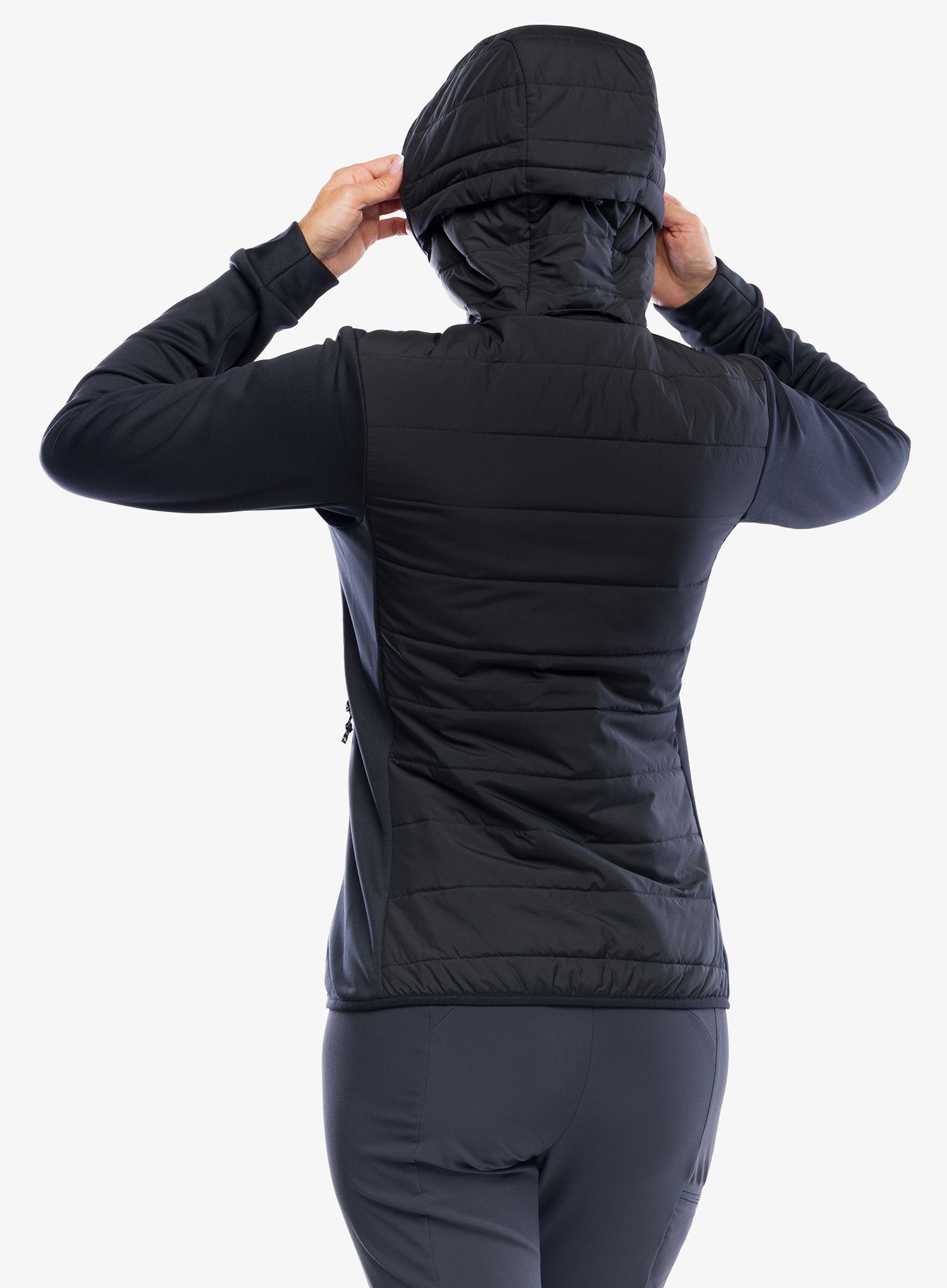Dámská bunda Haglofs Hybrid Insulation Hood - true black