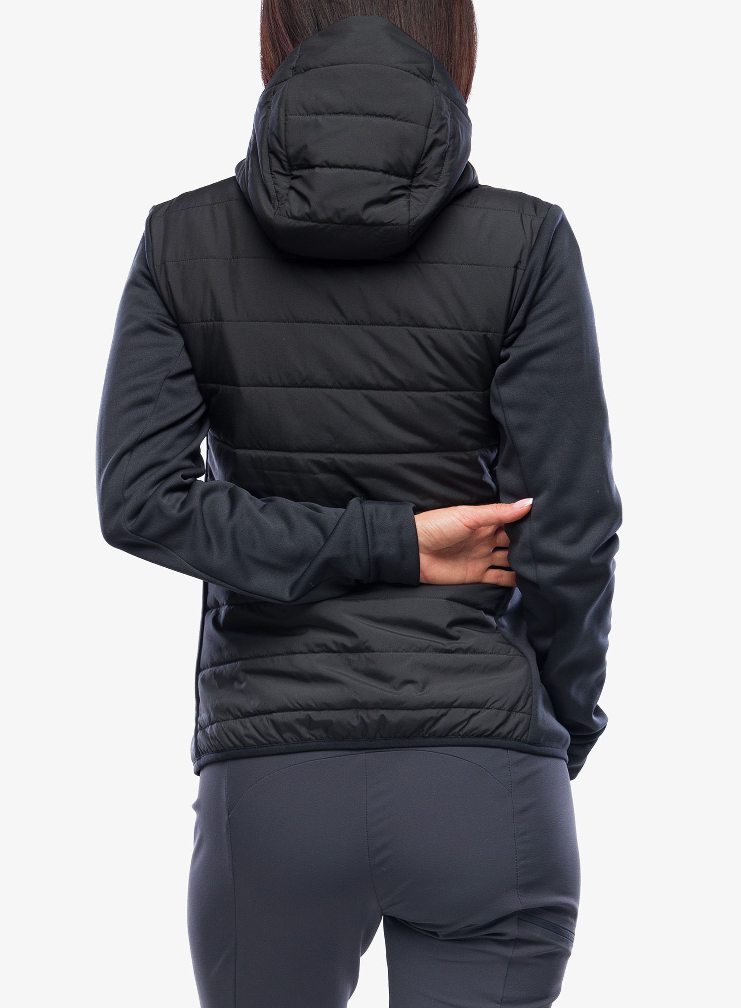 Dámská bunda Haglofs Hybrid Insulation Hood - true black