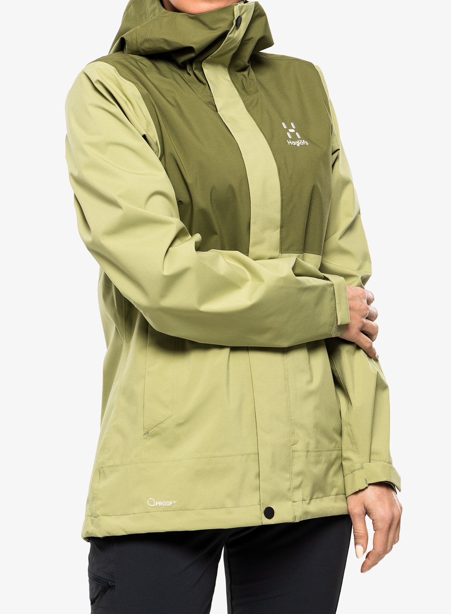 Dámská bunda do deště Haglofs Koyal Proof Jacket - green/olive