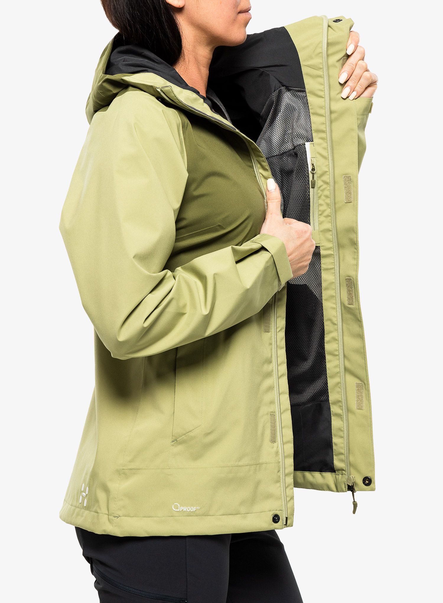 Dámská bunda do deště Haglofs Koyal Proof Jacket - green/olive