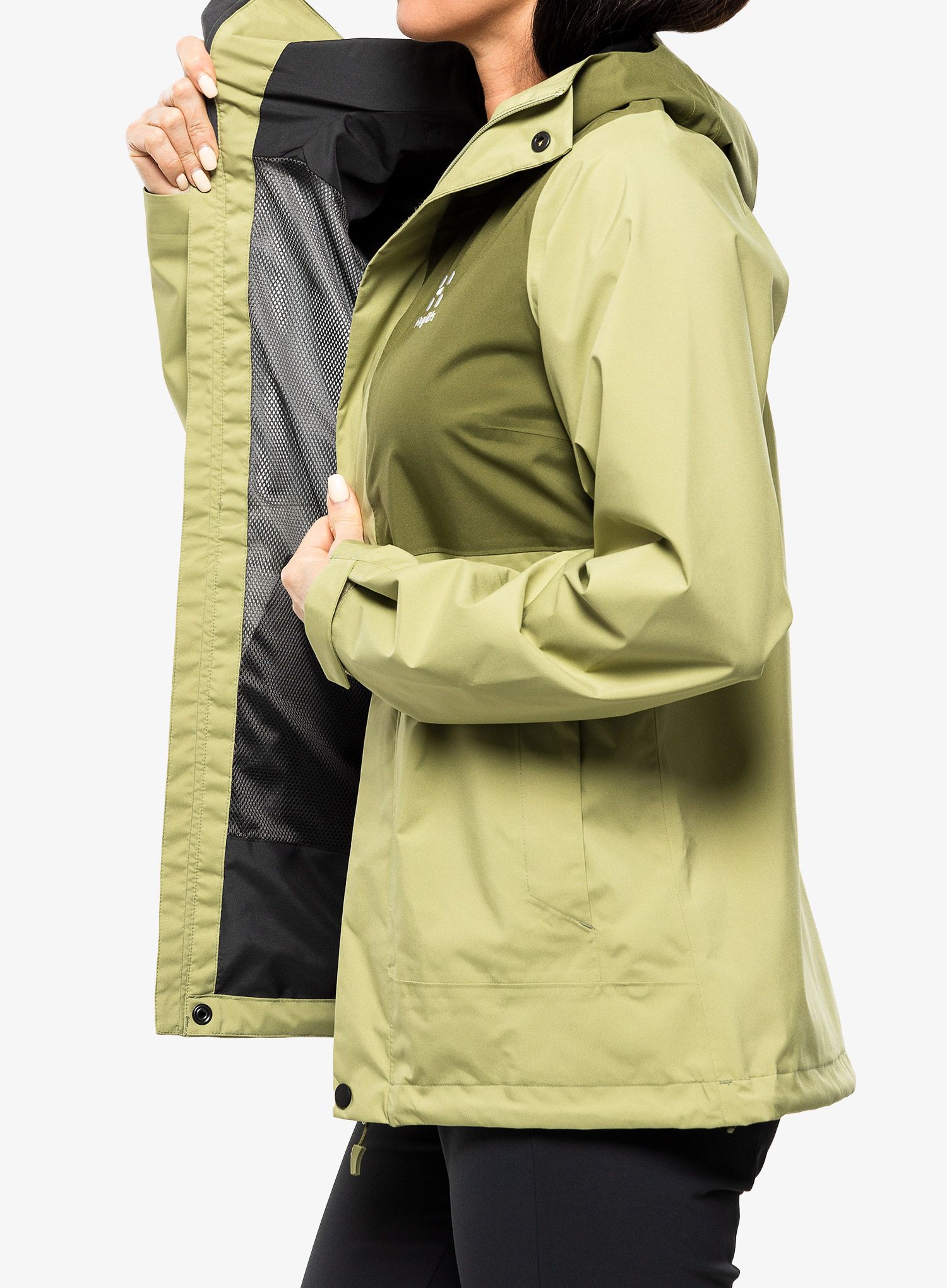 Dámská bunda do deště Haglofs Koyal Proof Jacket - green/olive