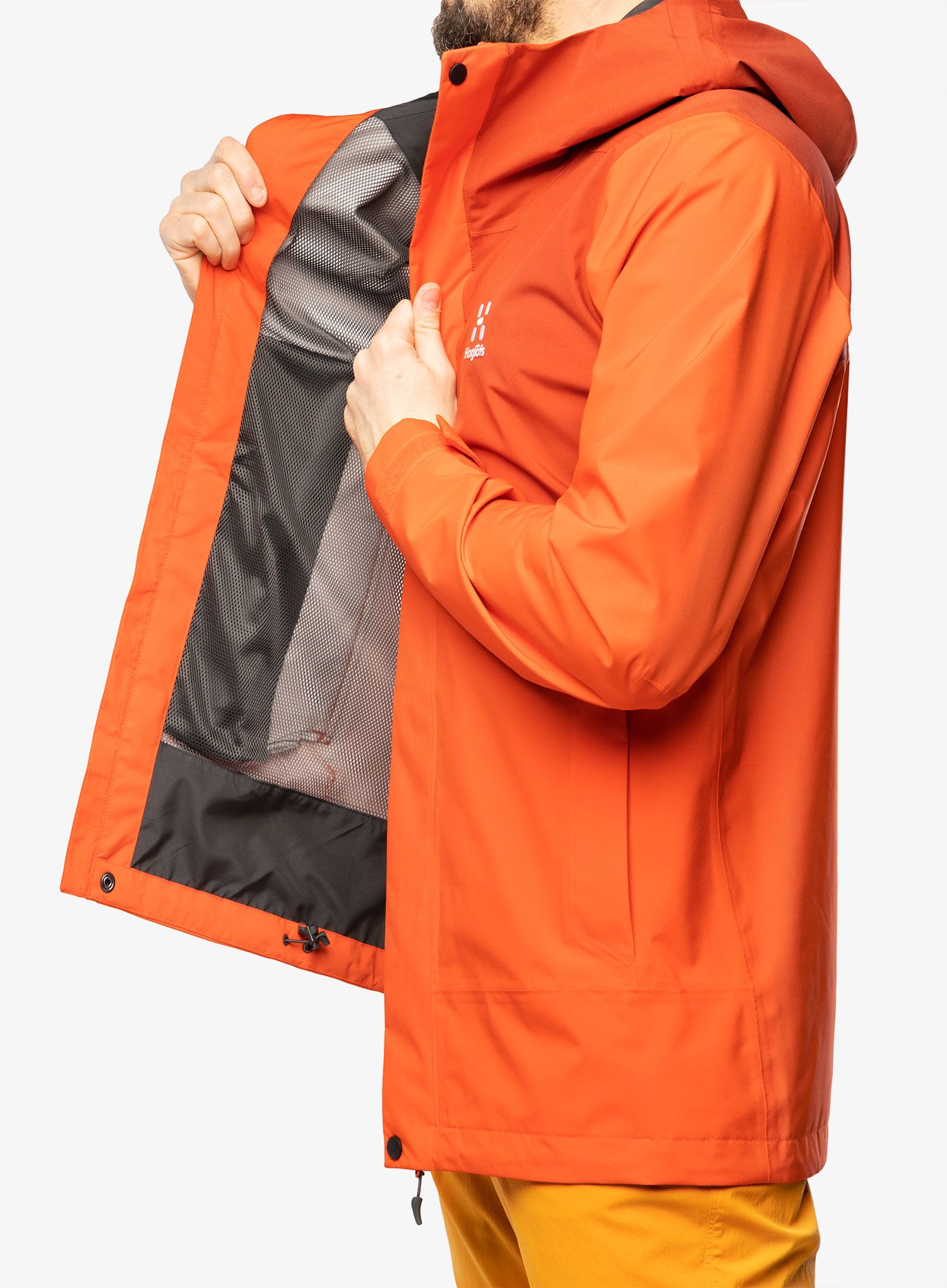 Bunda do deště Haglofs Koyal Proof Jacket - habanero/corrosion