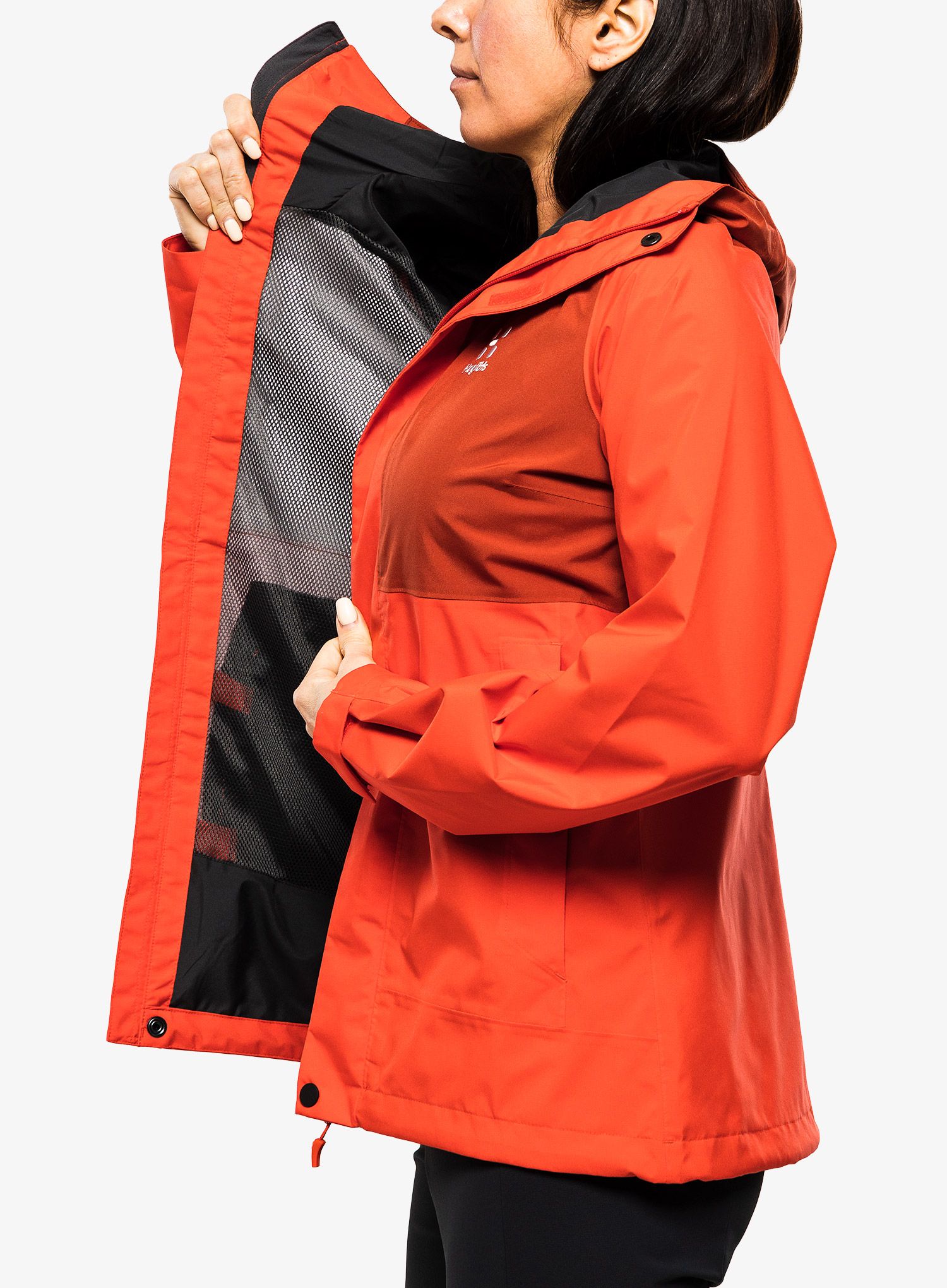 Dámská bunda do deště Haglofs Koyal Proof Jacket - red/corrosion