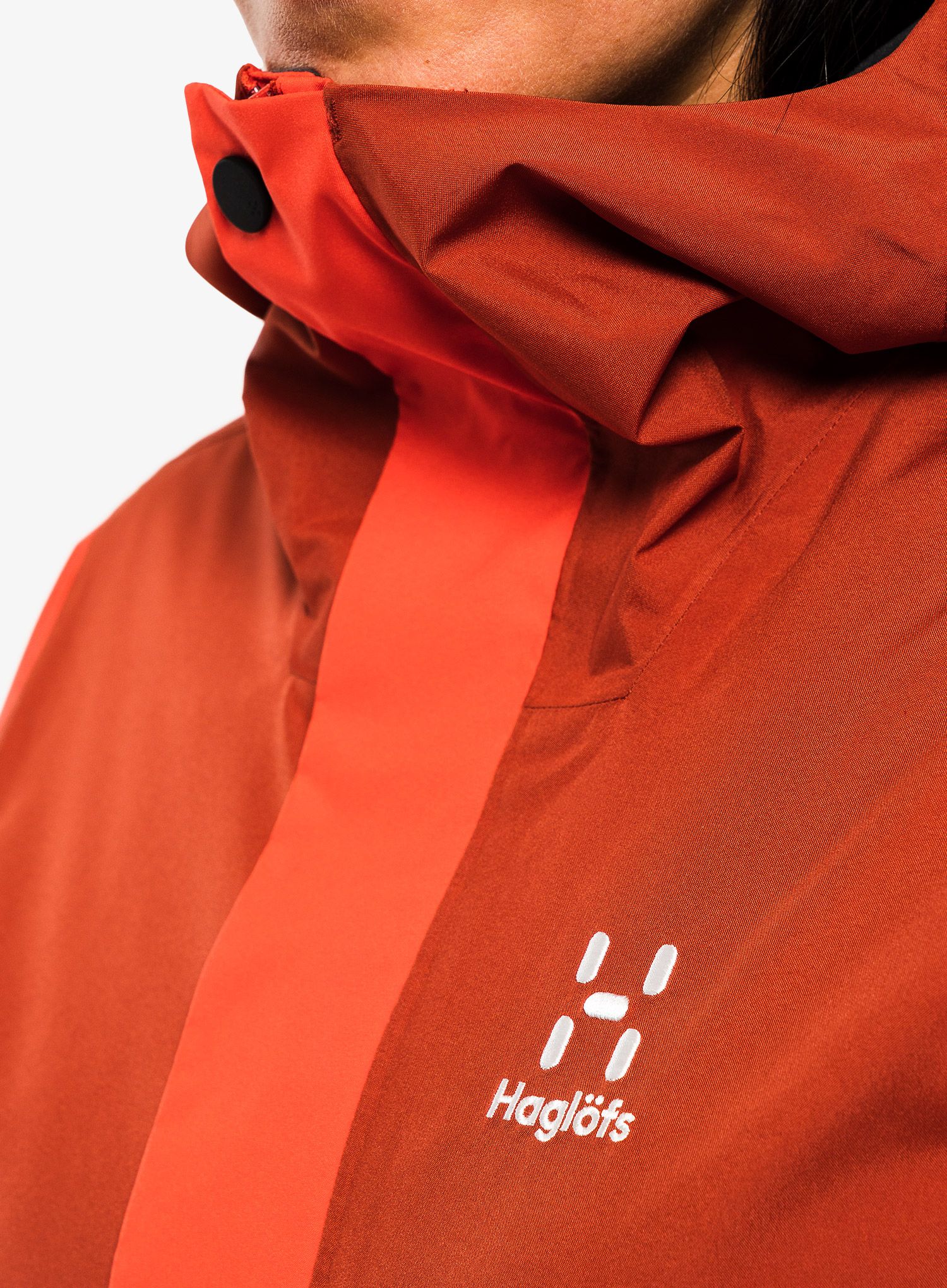 Dámská bunda do deště Haglofs Koyal Proof Jacket - red/corrosion