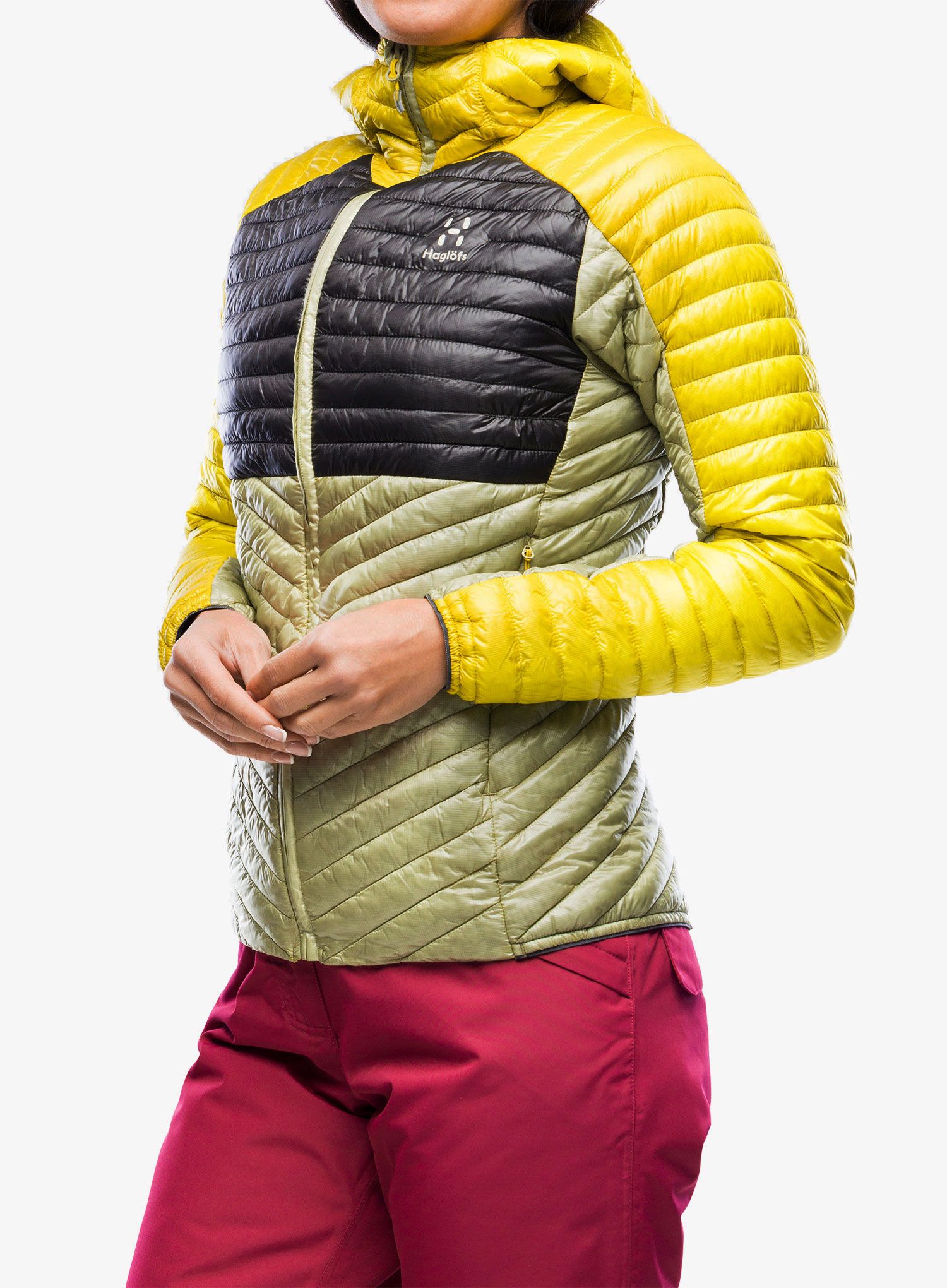 Zateplená bunda Haglofs L.I.M. Mimic Hood - aurora/thyme green
