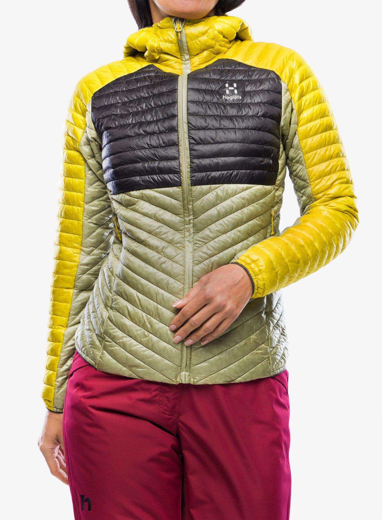 Zateplená bunda Haglofs L.I.M. Mimic Hood - aurora/thyme green