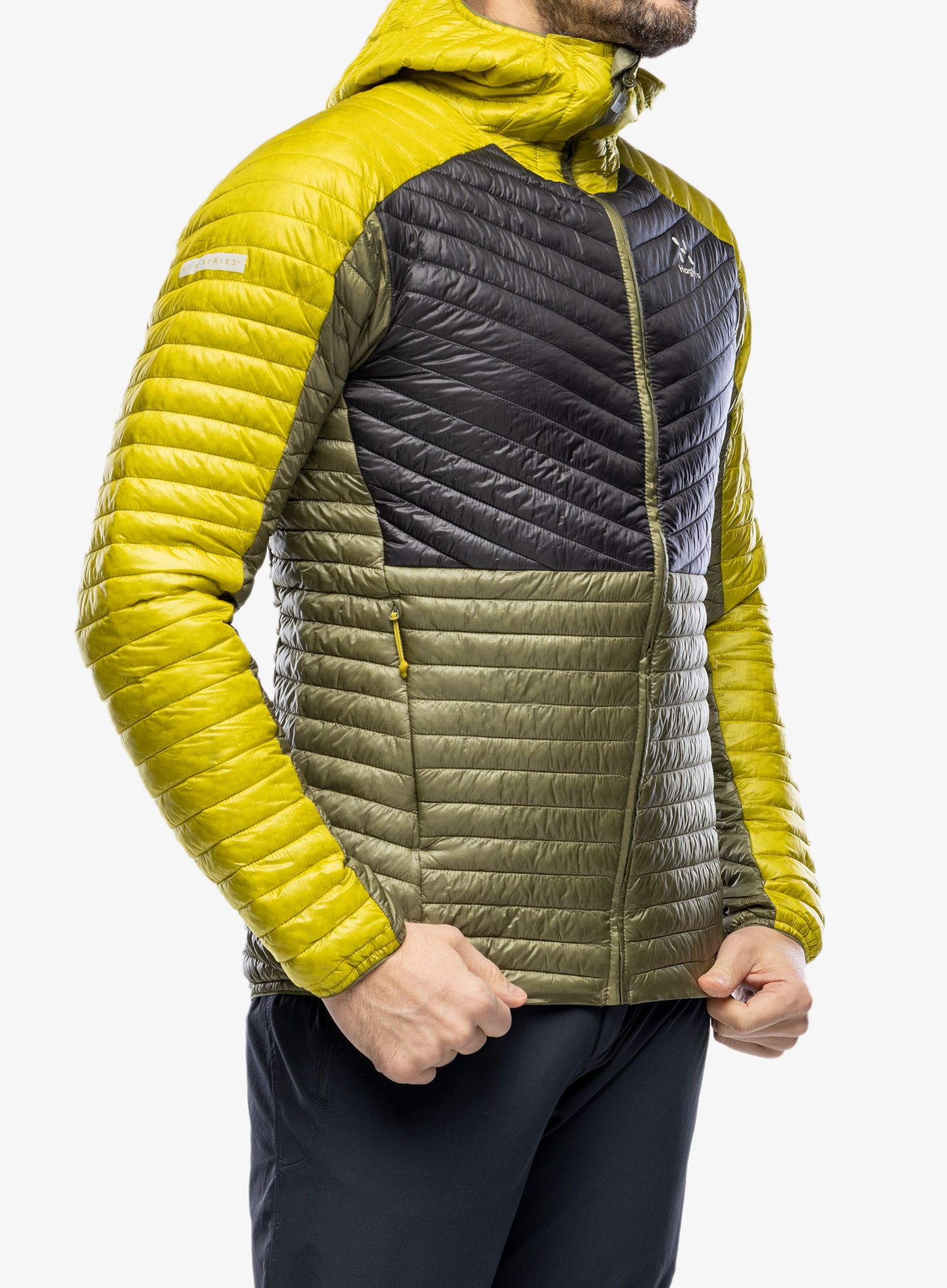 Zateplená bunda Haglofs L.I.M. Mimic Hood - olive green/magnetite