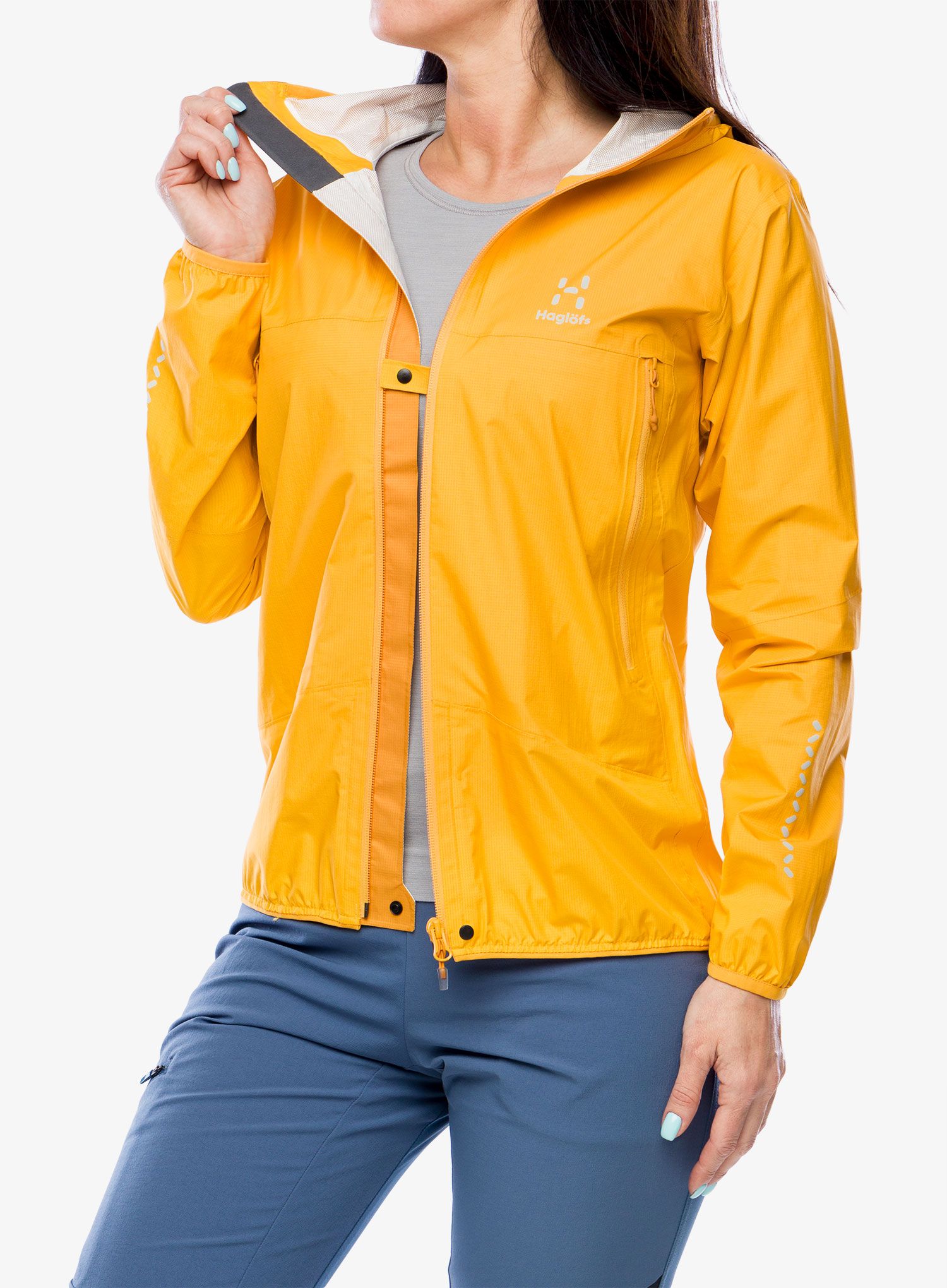 Dámská nepromokavá bunda s membránou Haglofs L.I.M. Proof Jacket - sunny yellow/desert yellow