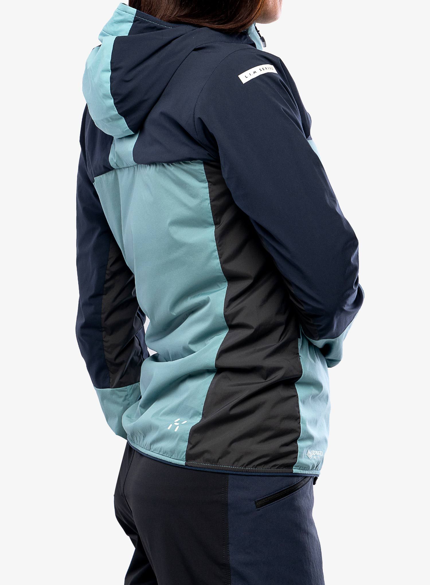 Zateplená bunda damska Haglofs L.I.M Alpha Hood - frost blue/tarn blue