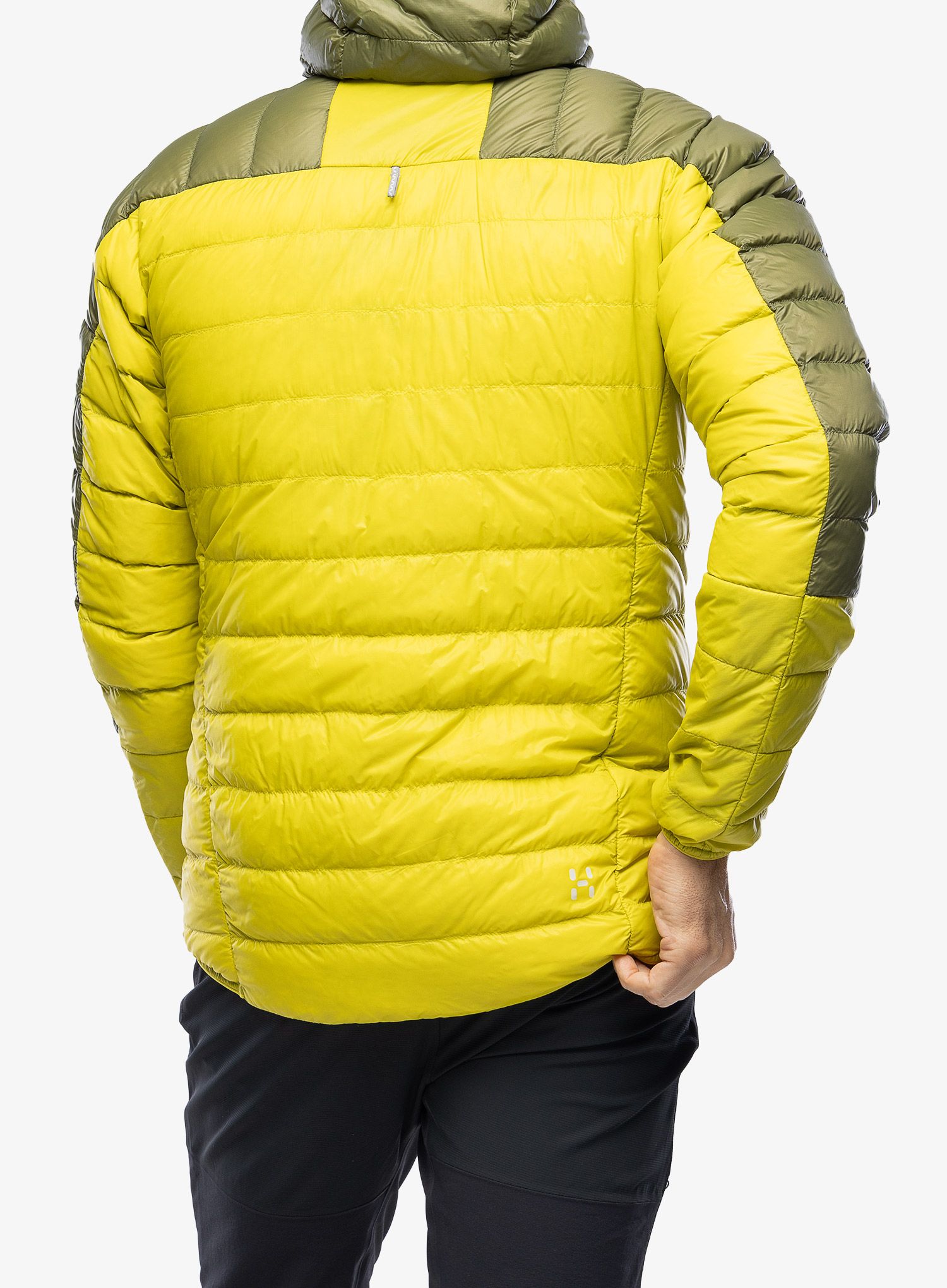Péřová bunda Haglofs L.I.M Down Hood - aurora/olive green