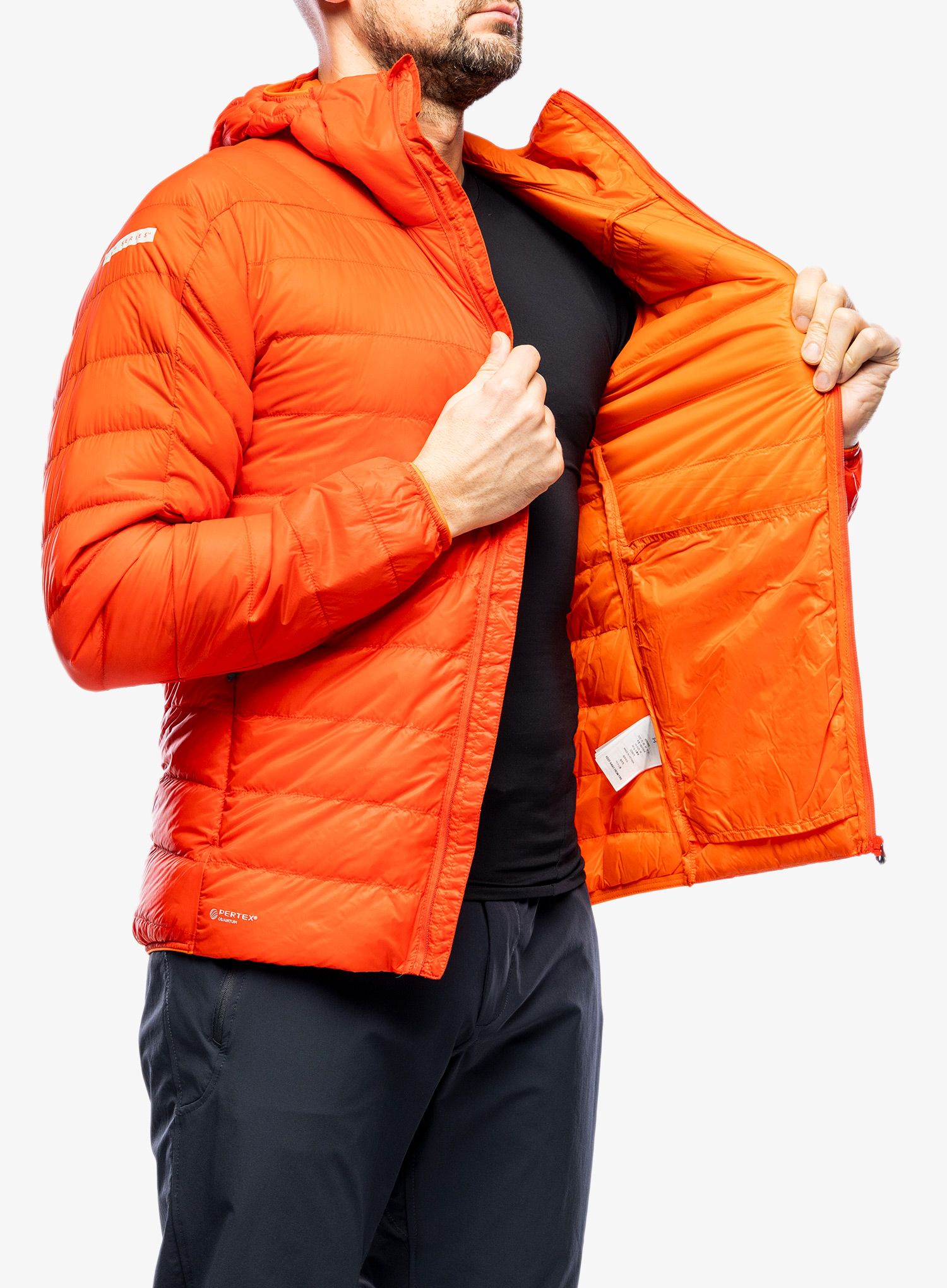 Péřová bunda Haglofs L.I.M Down Hood - habanero