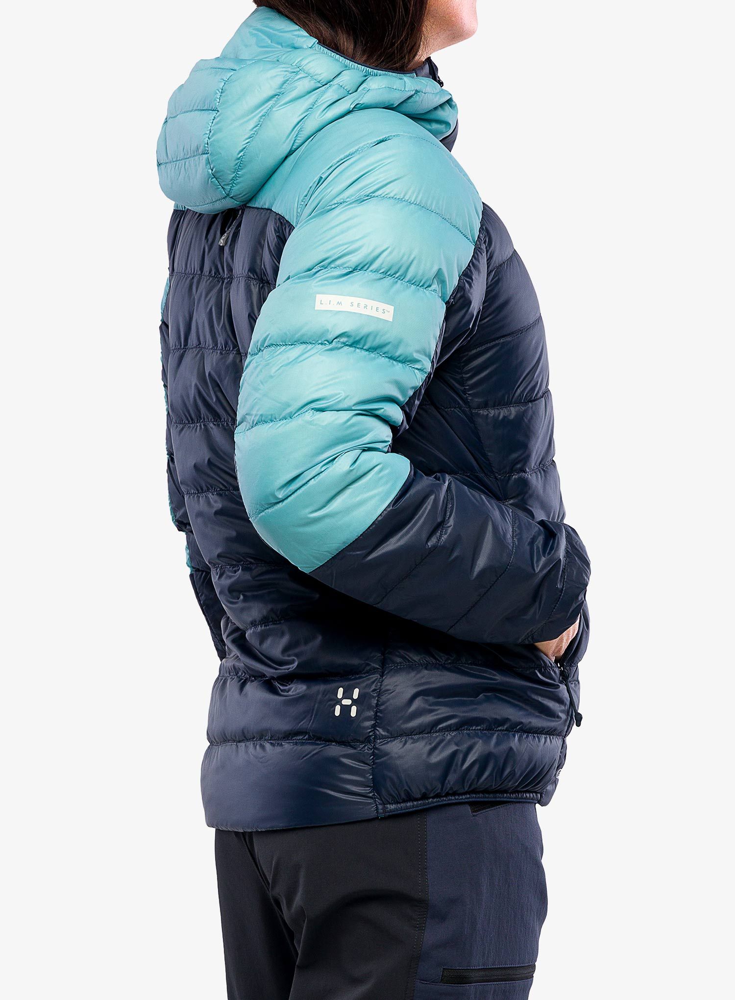 Dámská péřová bunda Haglofs L.I.M Down Hood - tarn blue/frost blue