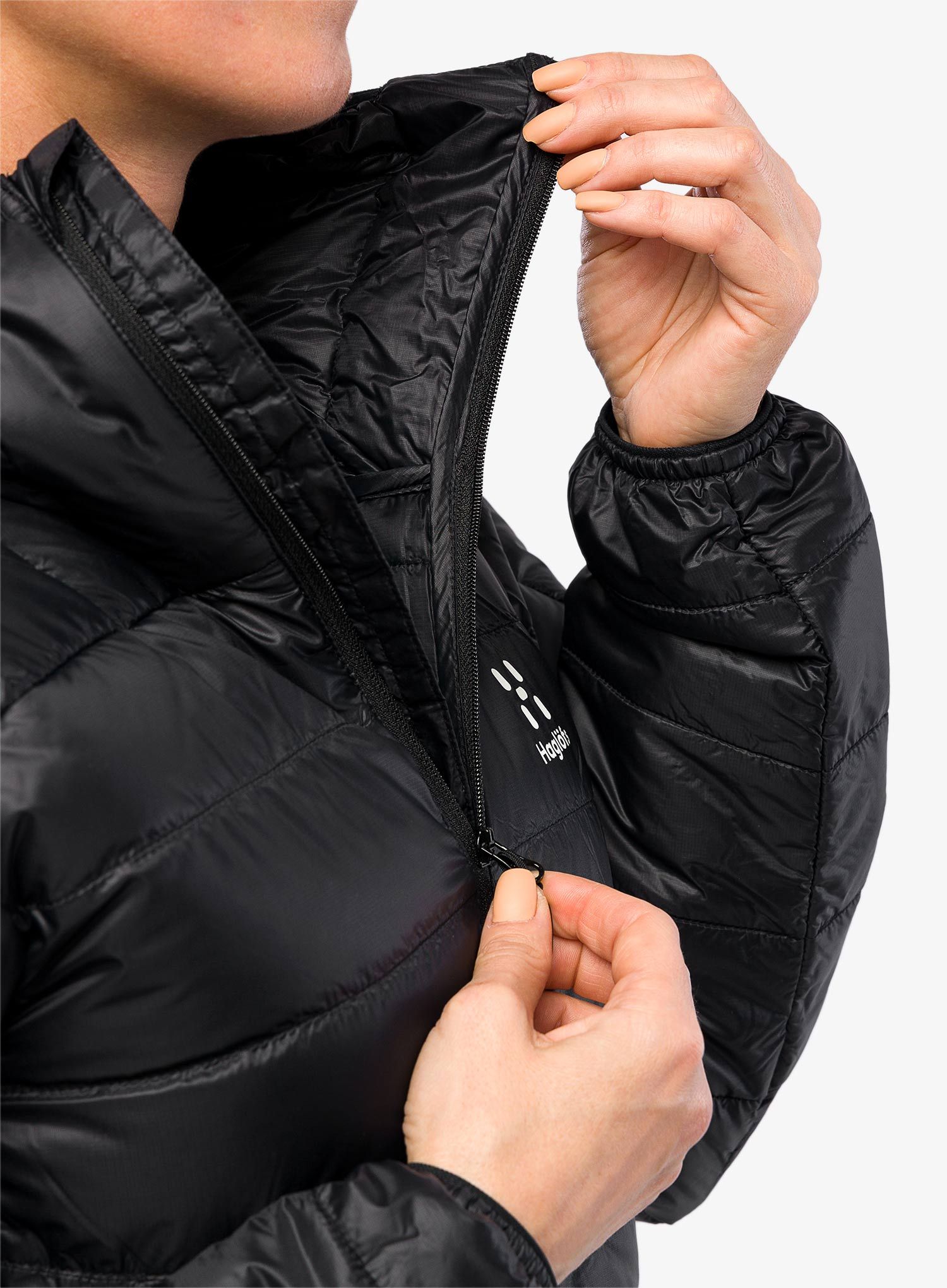 Dámská péřová bunda Haglofs L.I.M Down Hood - true black