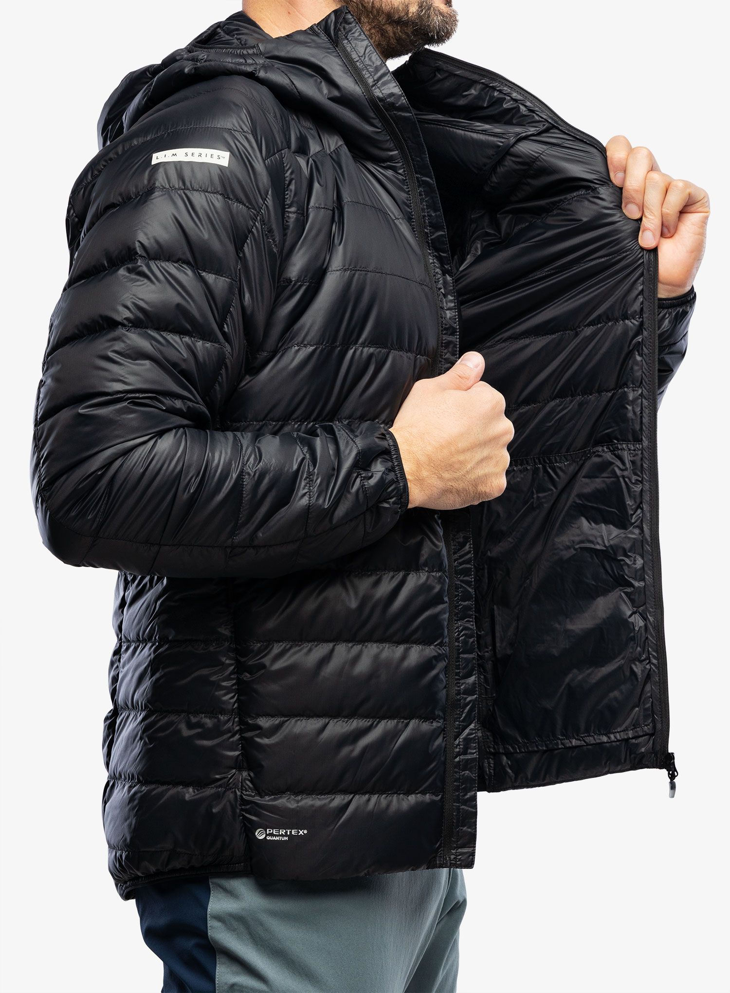 Péřová bunda Haglofs L.I.M Down Hood - true black