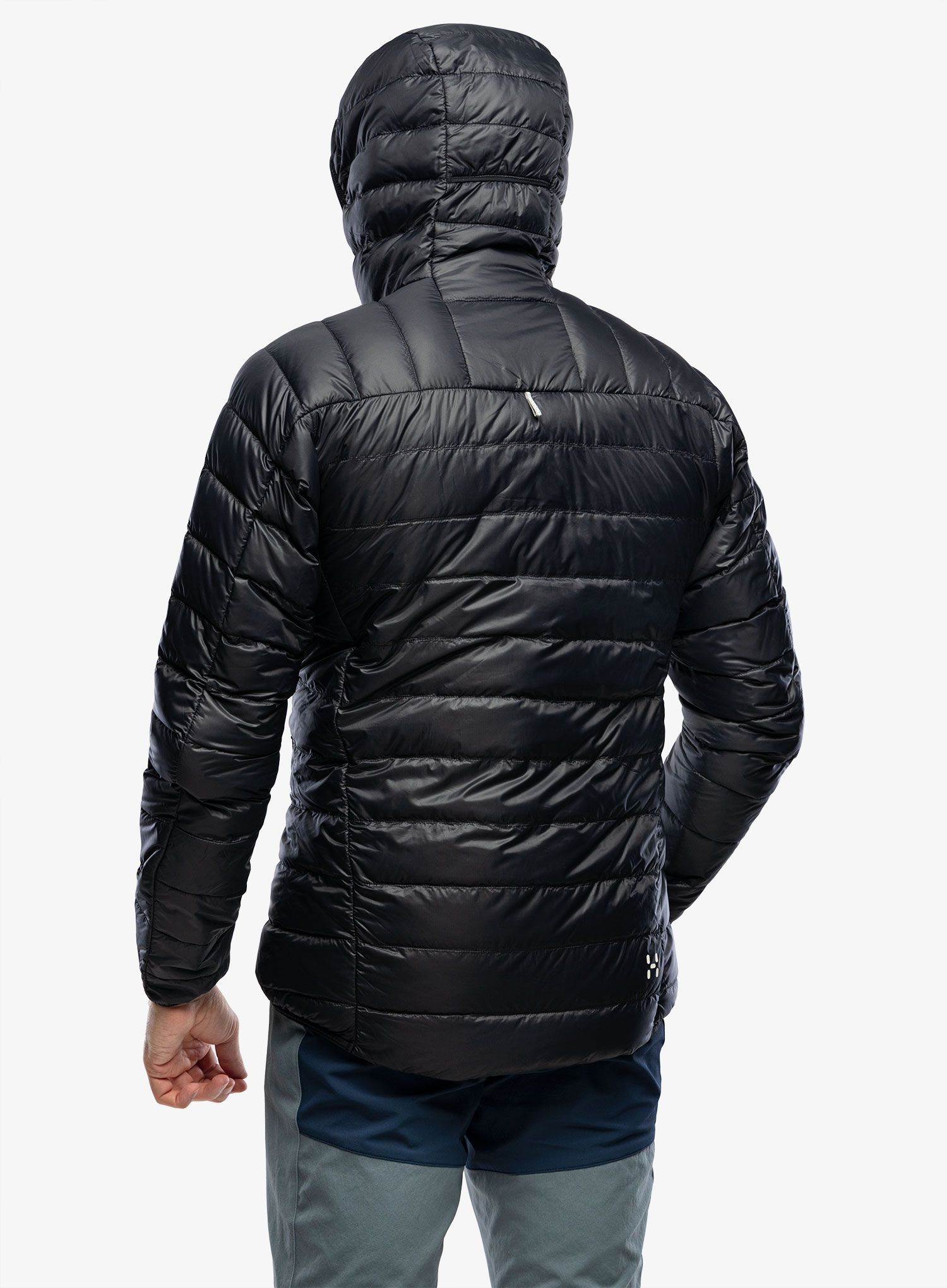 Péřová bunda Haglofs L.I.M Down Hood - true black