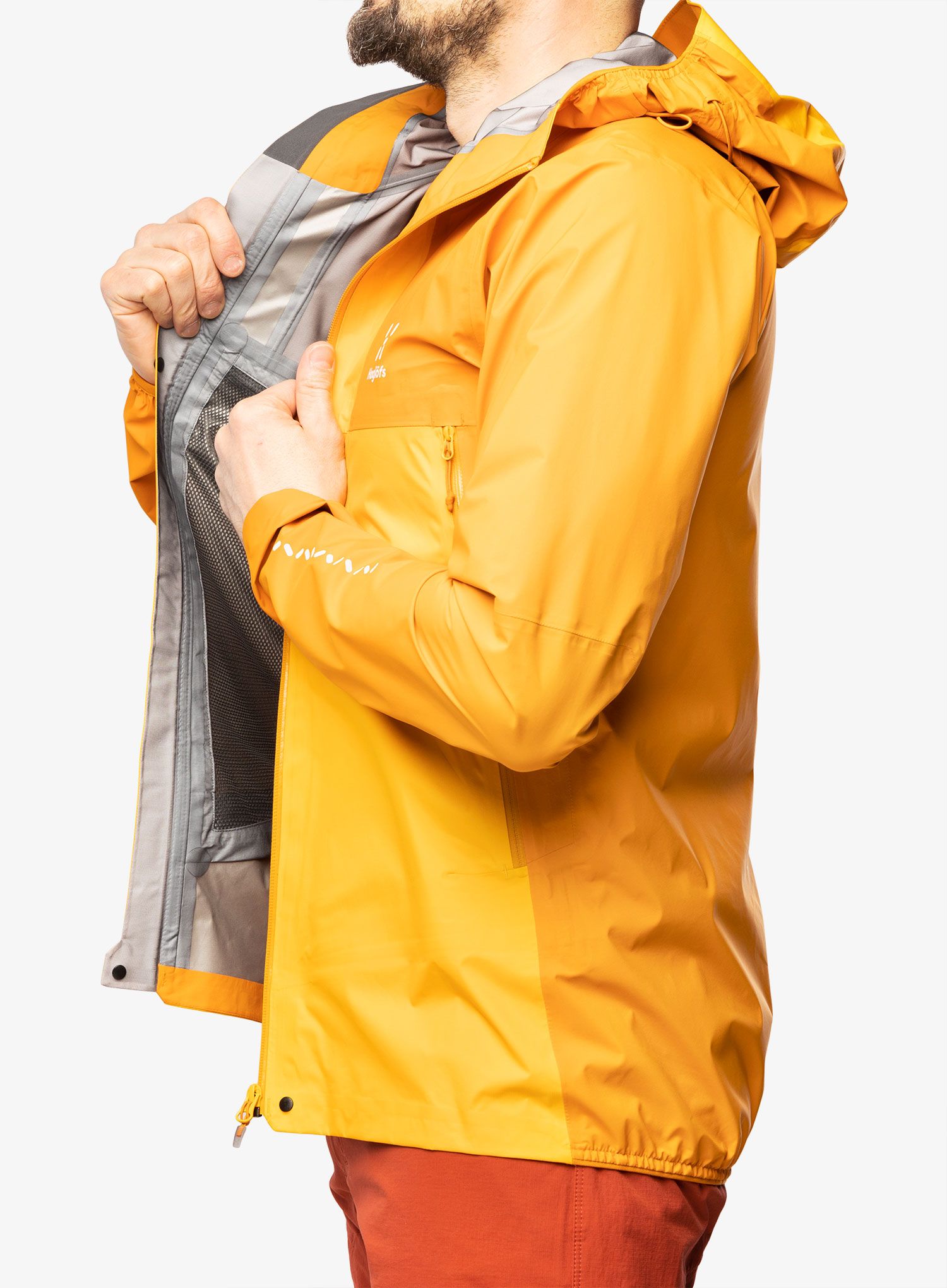 GORE TEX bunda Haglofs L.I.M GTX Active Jacket - desert yellow/yellow