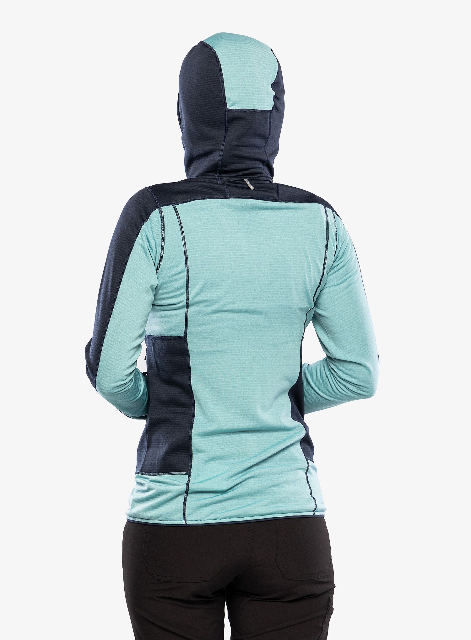 Dámská mikina s kapucí Haglofs L.I.M Mid Fast Hood - tarn blue/frost blue
