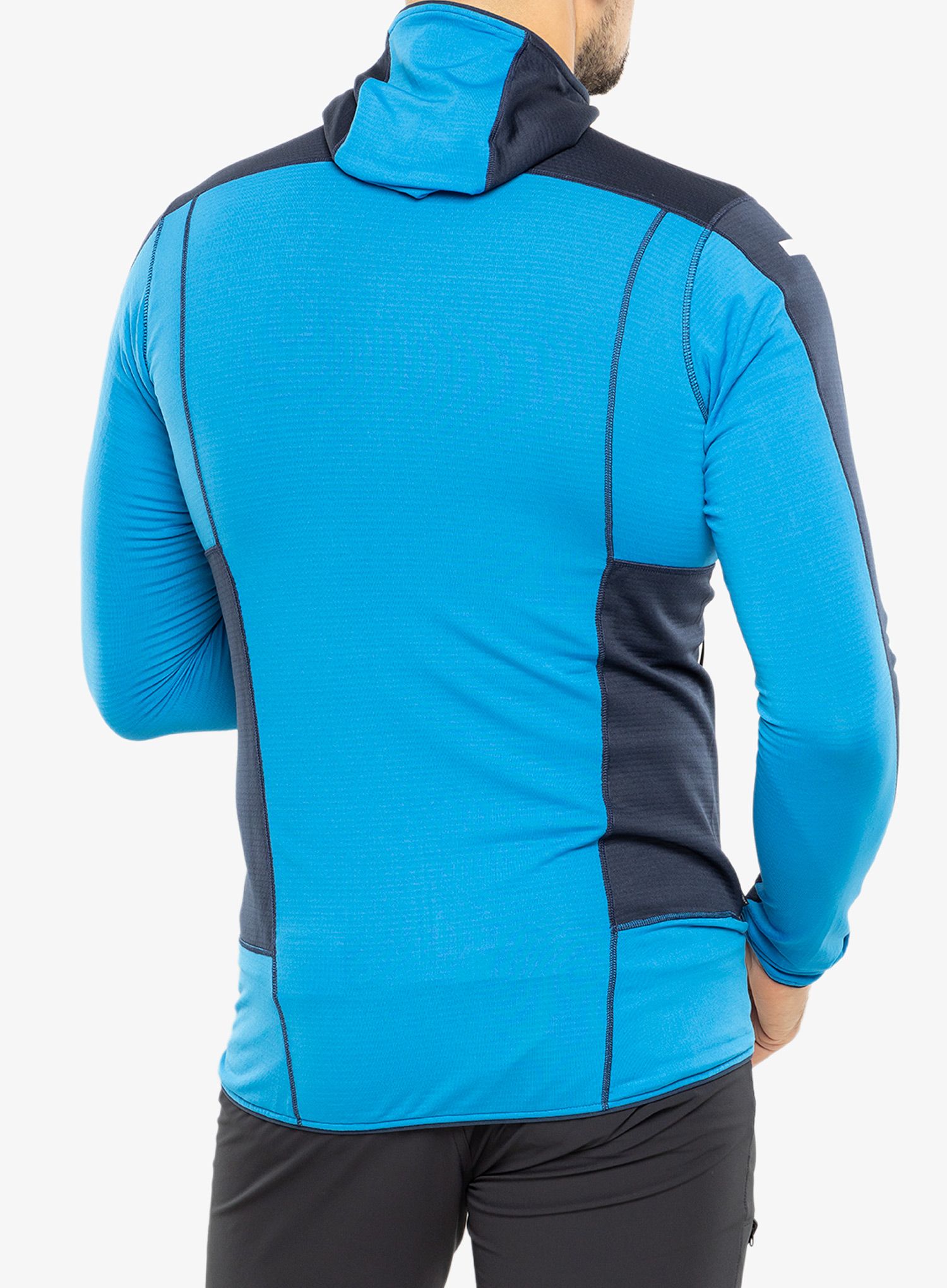 Mikina s kapucí Haglofs L.I.M Mid Fast Hood - tarn blue/nordic blue