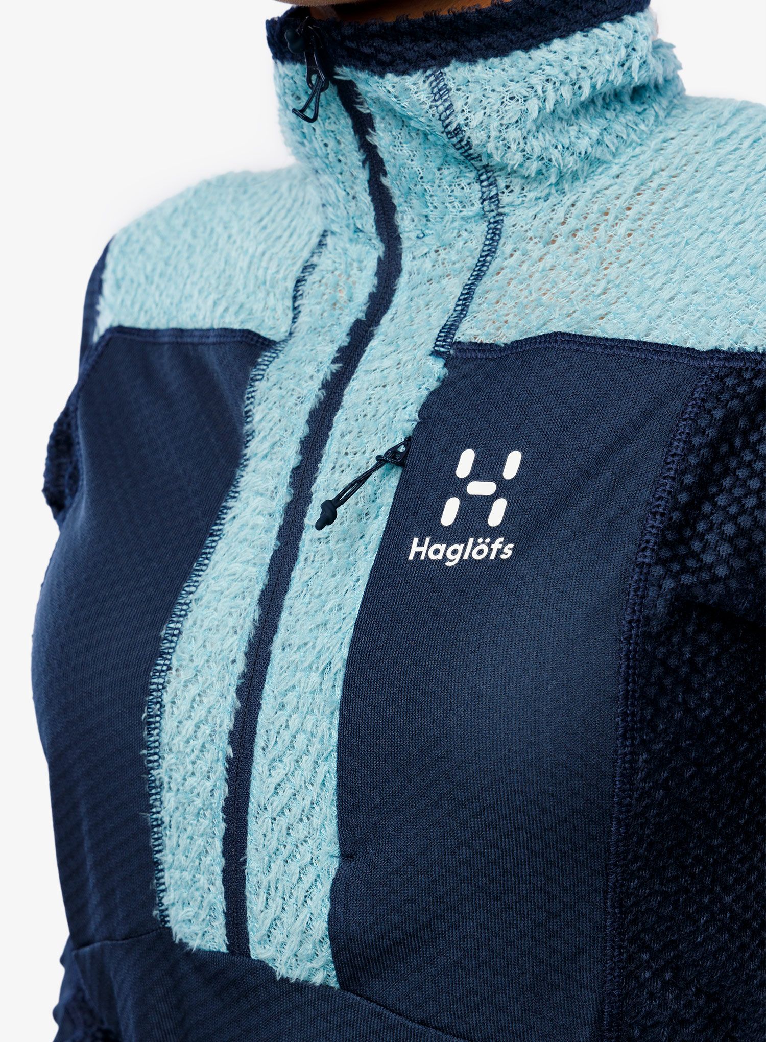 Mikina dámská bez kapuce Haglofs L.I.M Mid Fast Top - tarn blue/frost blue