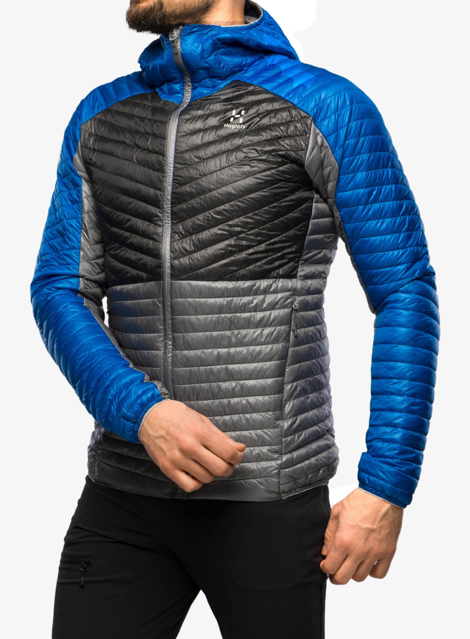 Zateplená bunda Haglofs L.I.M Mimic Hood - concrete/magnetite