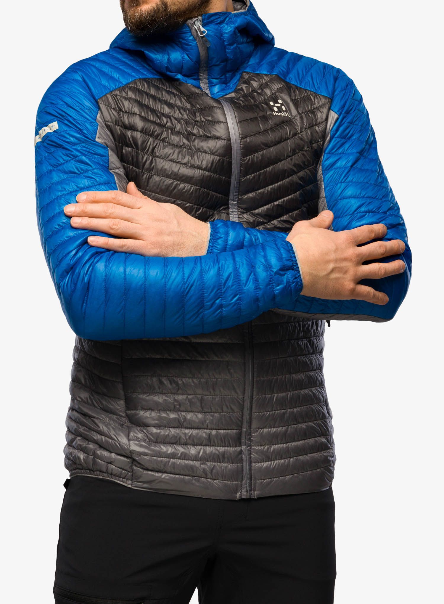 Zateplená bunda Haglofs L.I.M Mimic Hood - concrete/magnetite