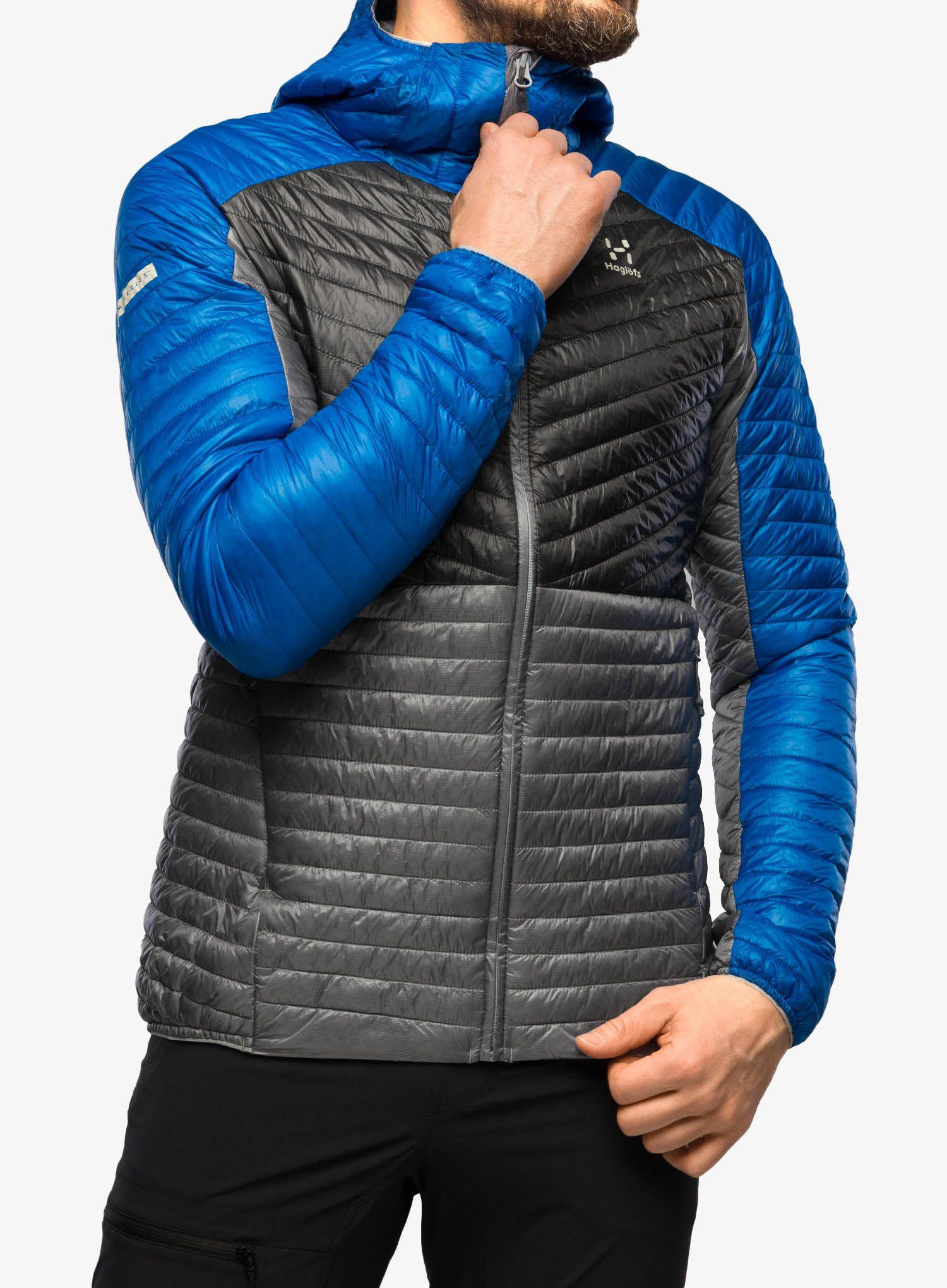 Zateplená bunda Haglofs L.I.M Mimic Hood - concrete/magnetite