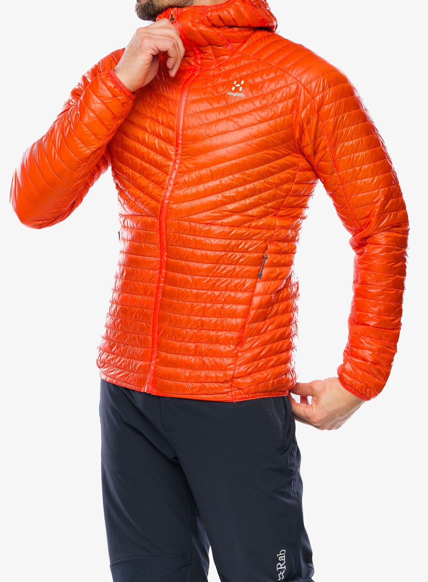Zateplená bunda pánská Haglofs L.I.M Mimic Hood - flame orange