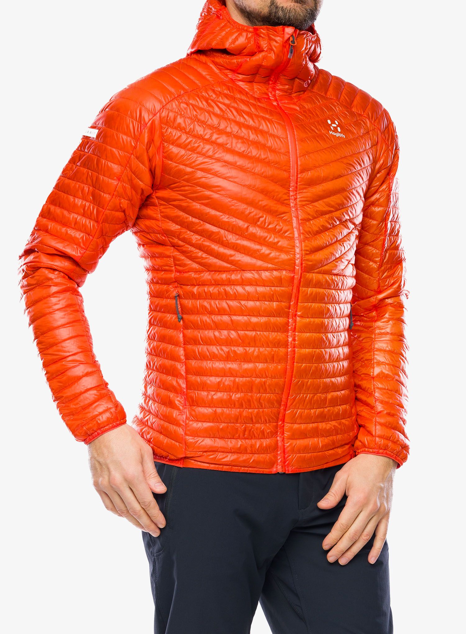 Zateplená bunda pánská Haglofs L.I.M Mimic Hood - flame orange