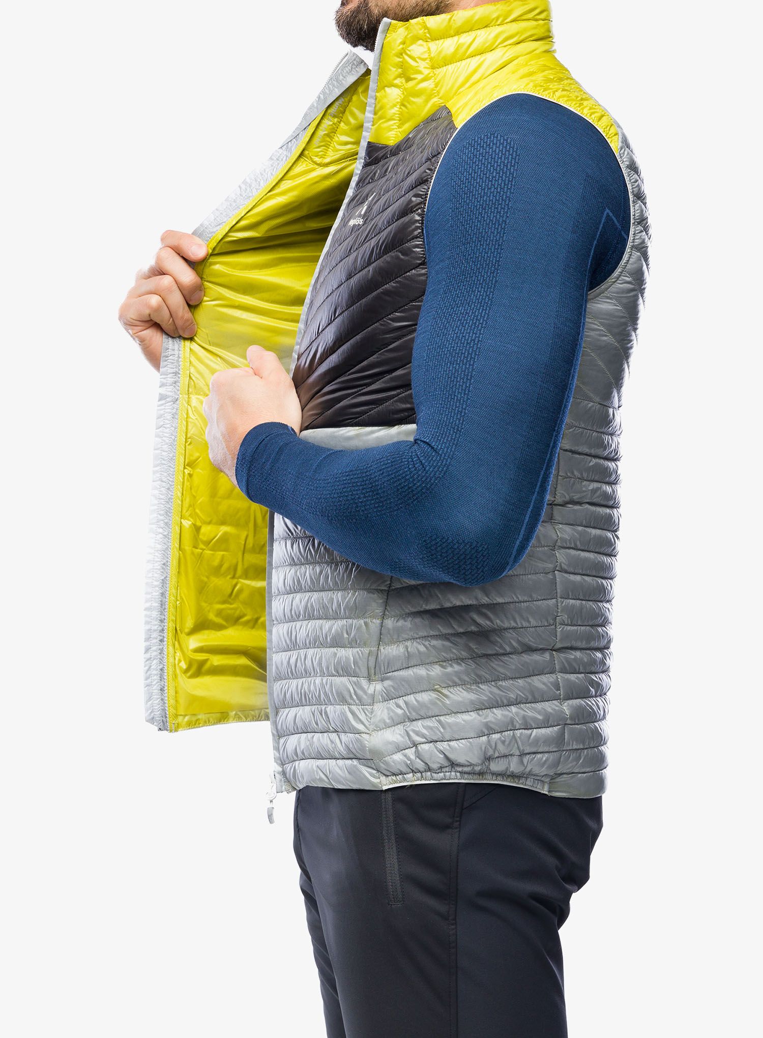 Zateplená vesta Haglofs L.I.M Mimic Vest - stone grey/magnetite