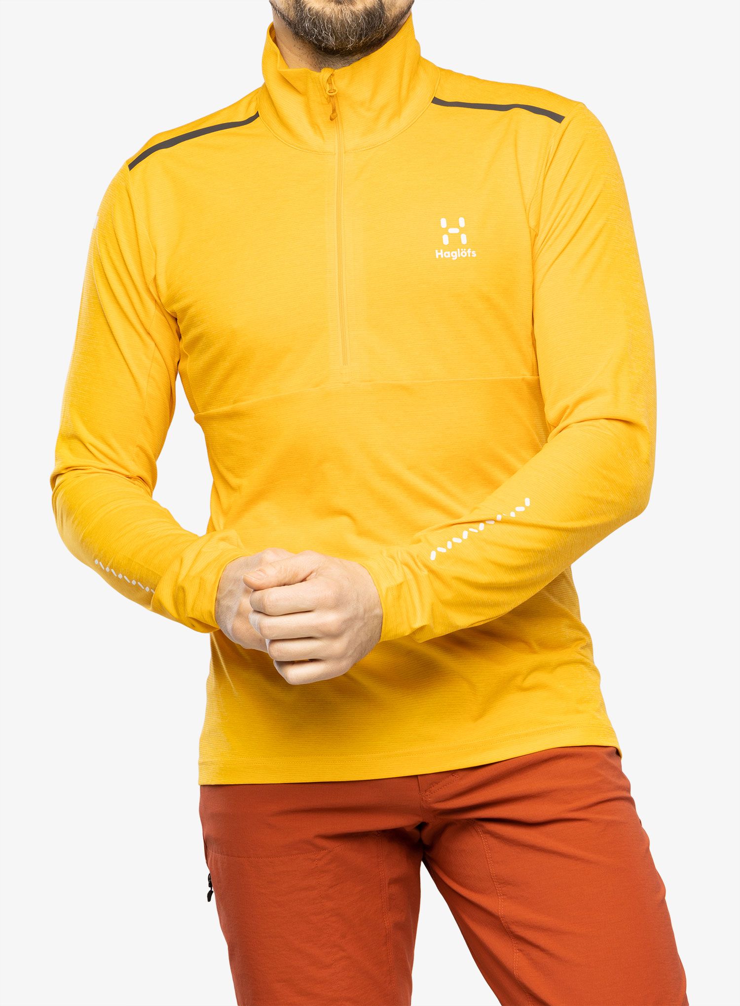 Mikina se zipem Haglofs L.I.M Strive Mid Top - sunny yellow