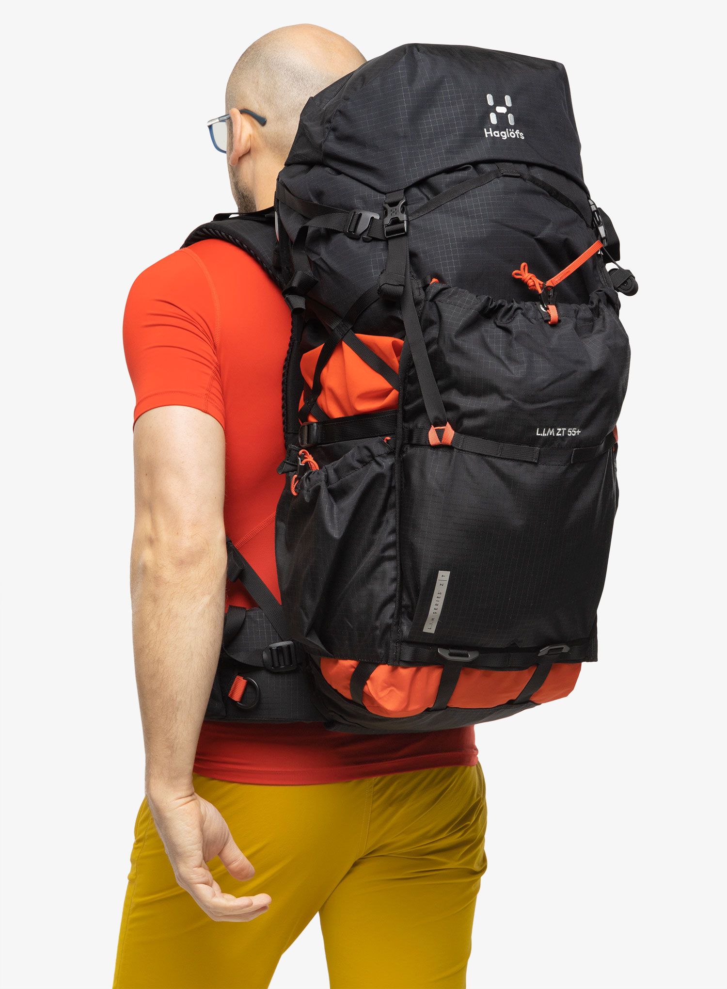 Trekový batoh Haglofs L.I.M ZT 55 - true black/zenith red