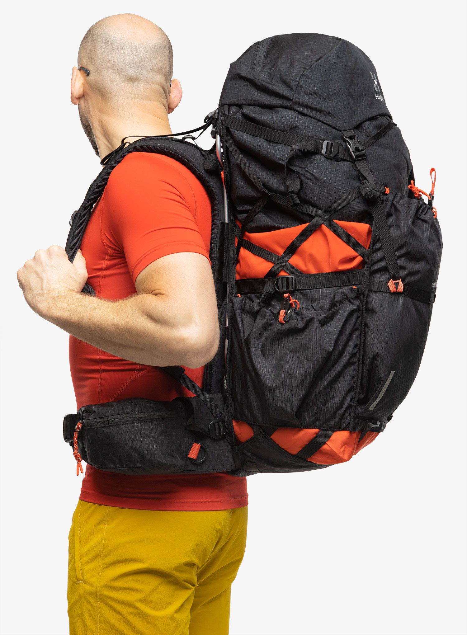 Trekový batoh Haglofs L.I.M ZT 55 - true black/zenith red