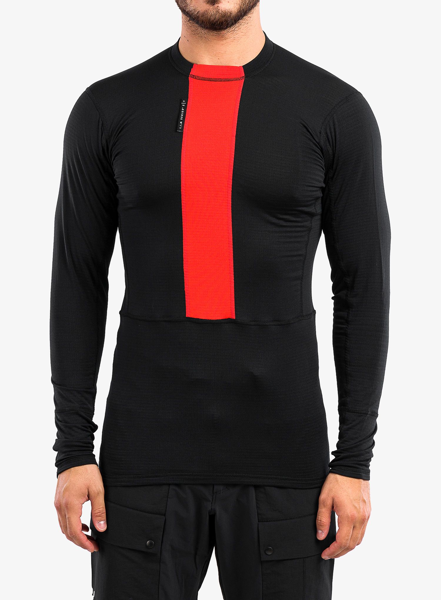 Pánská funkční mikina Haglofs L.I.M ZT Base - true black/zenith red