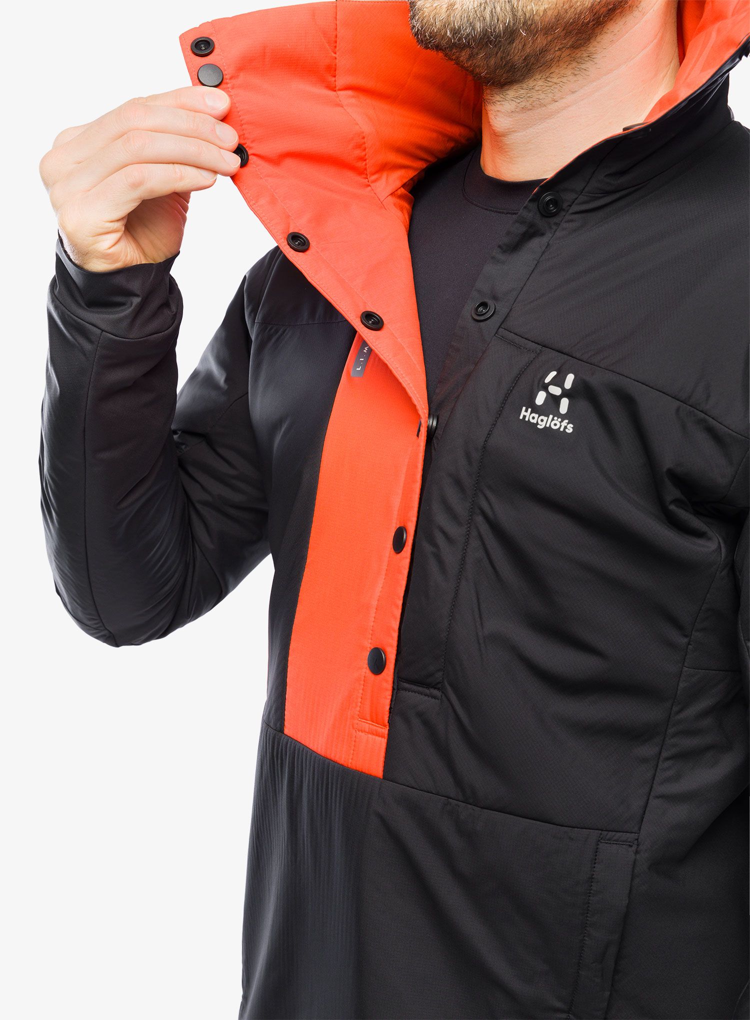Zateplená bunda Haglofs L.I.M ZT Breathe Insulated Jacket - true black/zenith red