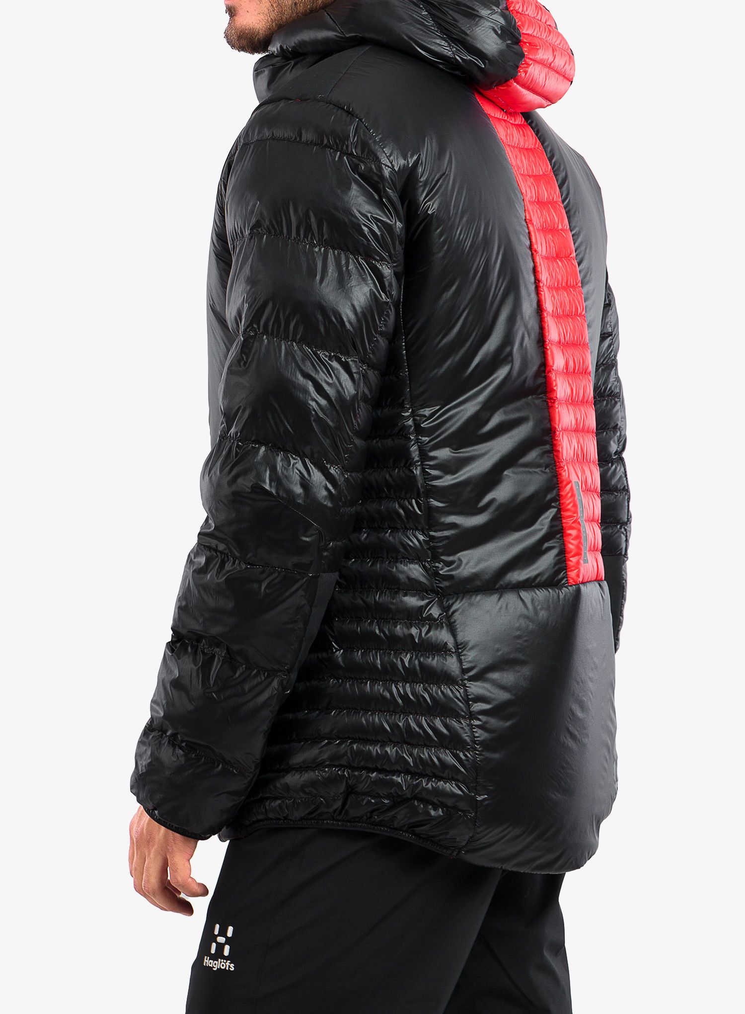 Péřová bunda Haglofs L.I.M ZT Down Jacket - true black/zenith red