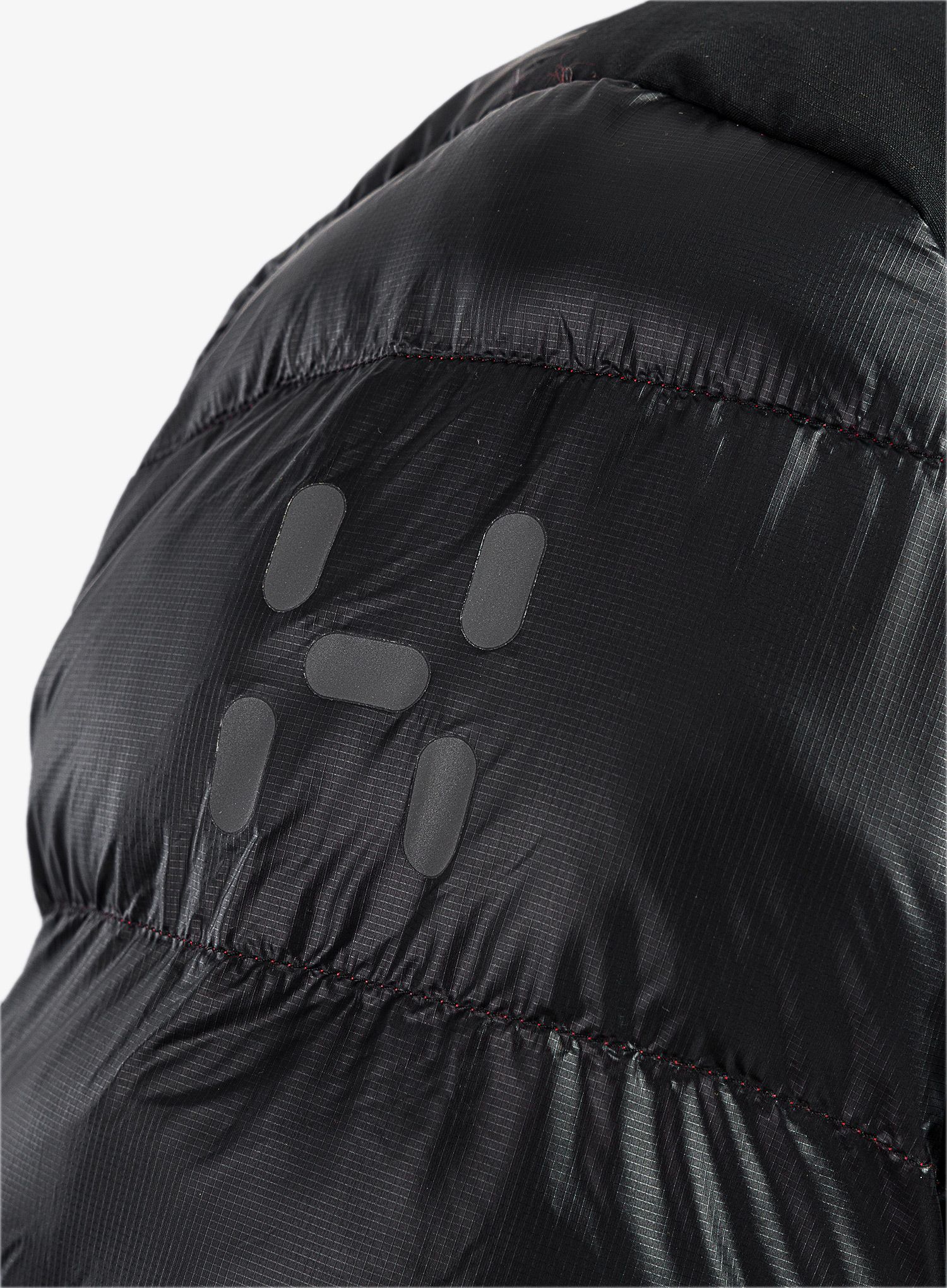 Péřová bunda Haglofs L.I.M ZT Down Jacket - true black/zenith red
