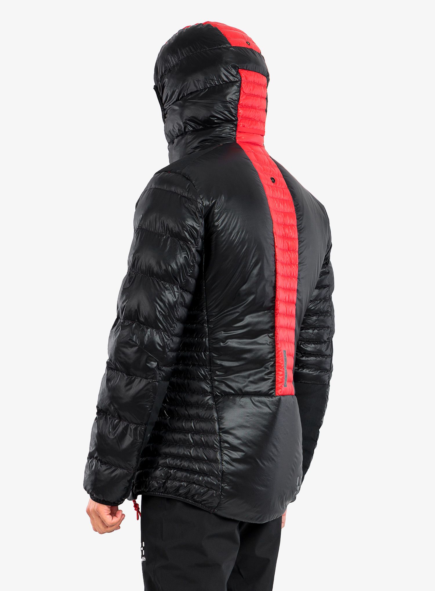 Péřová bunda Haglofs L.I.M ZT Down Jacket - true black/zenith red